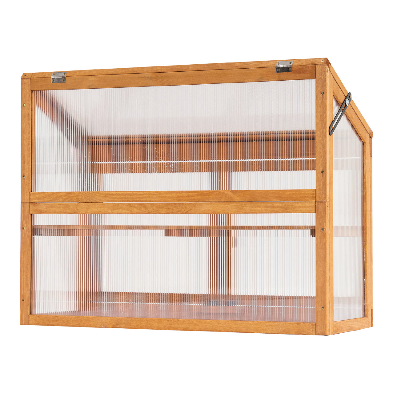 M MCombo 2 Etage höhenverstellbares Anlehngewächshaus Treibhaus Pflanzenhaus Aufzuchtschrank 0160, aus Holz und Polycarbonat