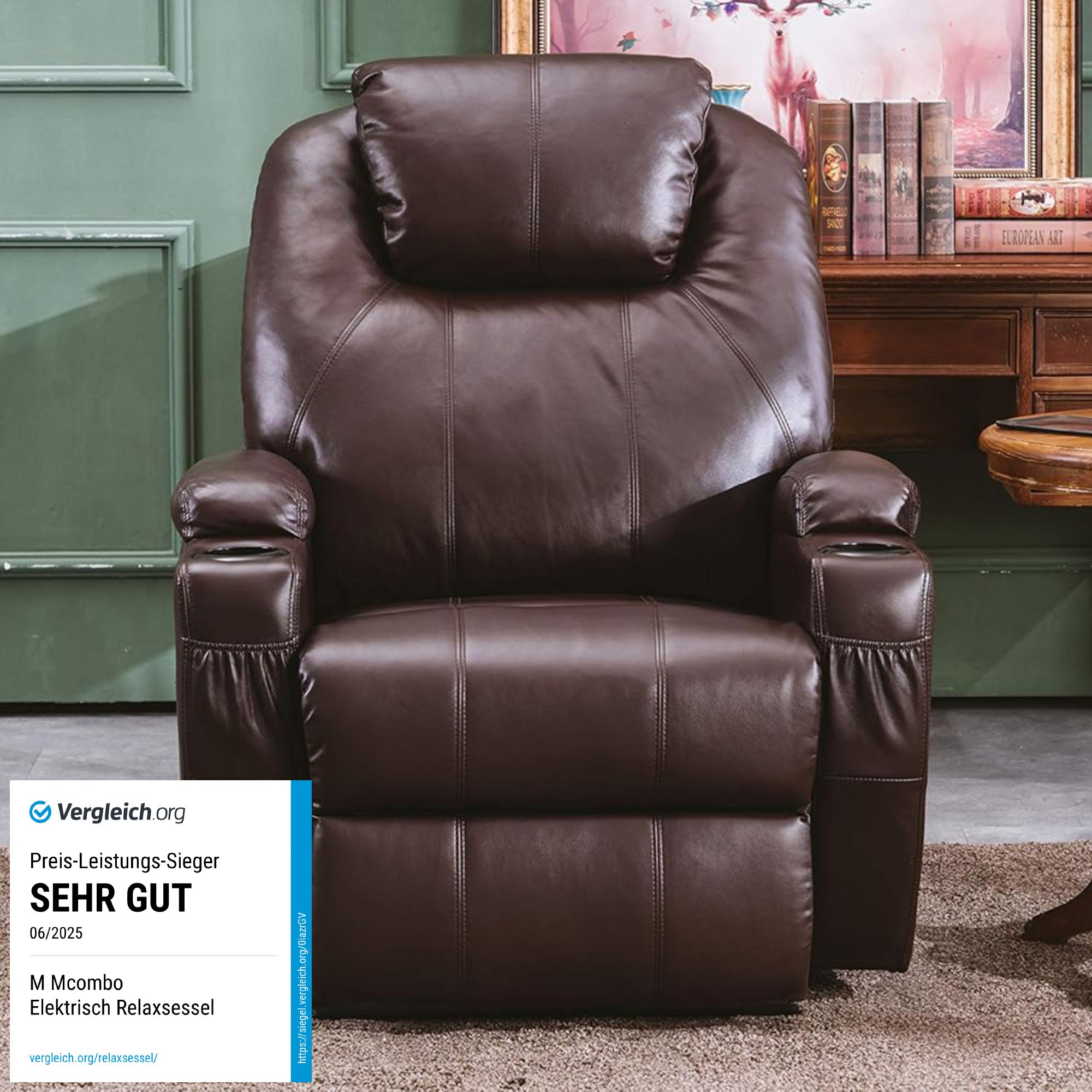 MCombo electric relaxation chair, massage chair, TV chair, reclining function, vibration heating 7061