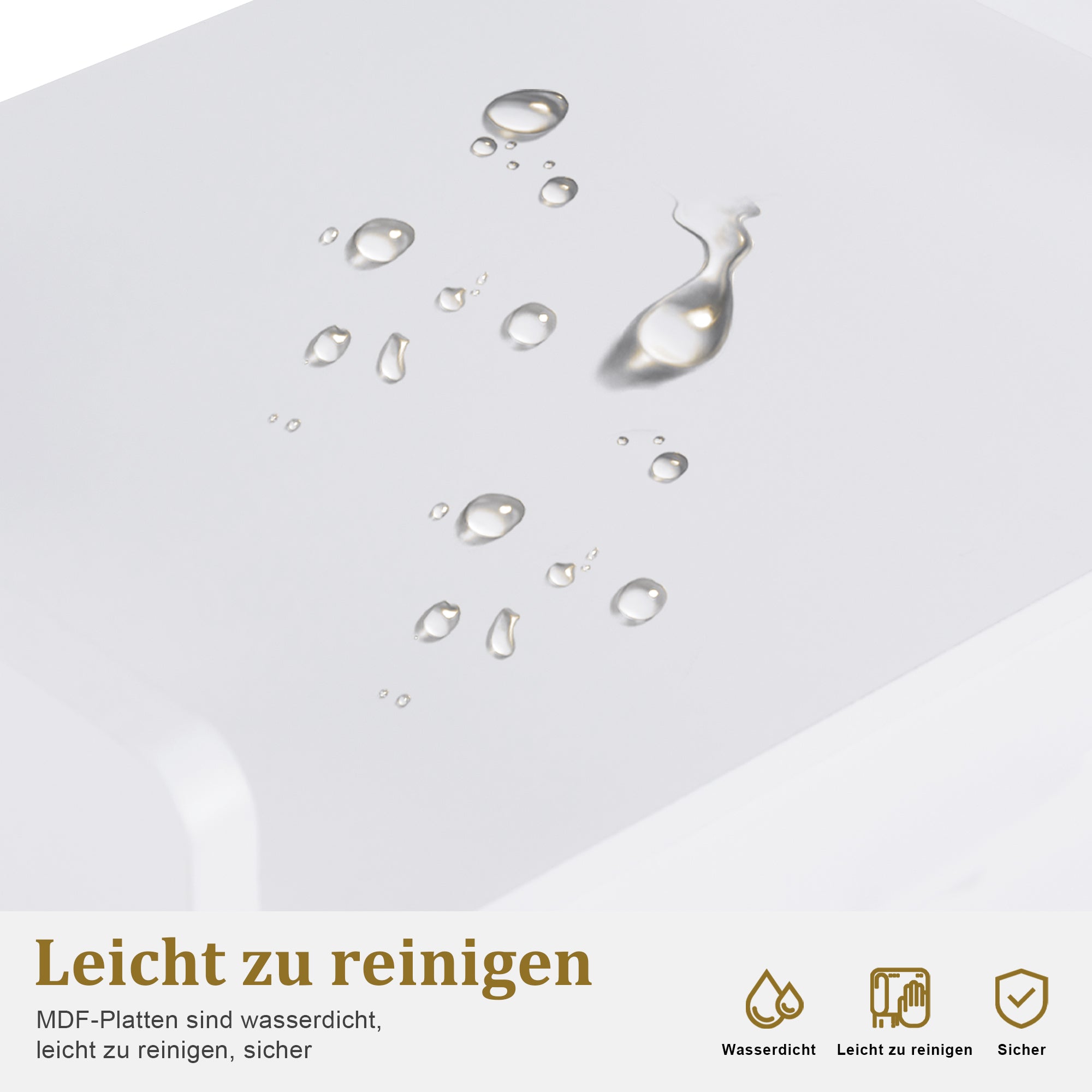 M MCombo Serving Cart with Wheels & Drawers, Hairdressing Trolley White, Salon Trolley with 2 Shelves, Modern Work Cart for Bathroom Living Room, 35x48x80.5cm, 0055