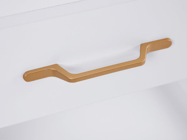 M MCombo Serving Cart with Wheels & Drawers, Hairdressing Trolley White, Salon Trolley with 2 Shelves, Modern Work Cart for Bathroom Living Room, 35x48x80.5cm, 0055