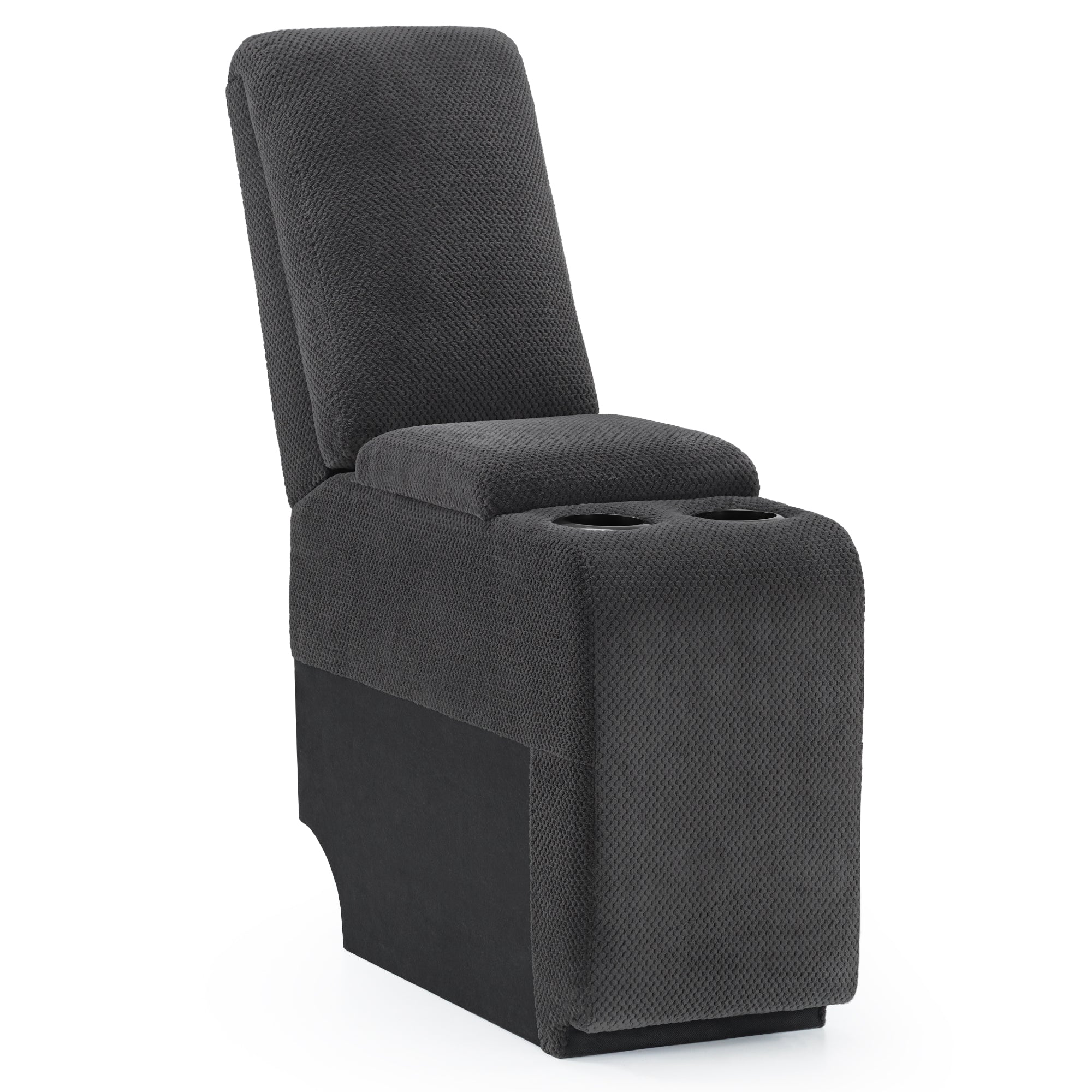 M MCombo spare part console for electric 2-seater sofa 7009, storage space & cup holder (grey)