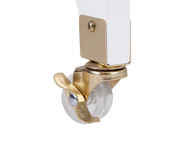 M MCombo Serving Cart with Wheels & Drawers, Hairdressing Trolley White, Salon Trolley with 2 Shelves, Modern Work Cart for Bathroom Living Room, 35x48x80.5cm, 0055