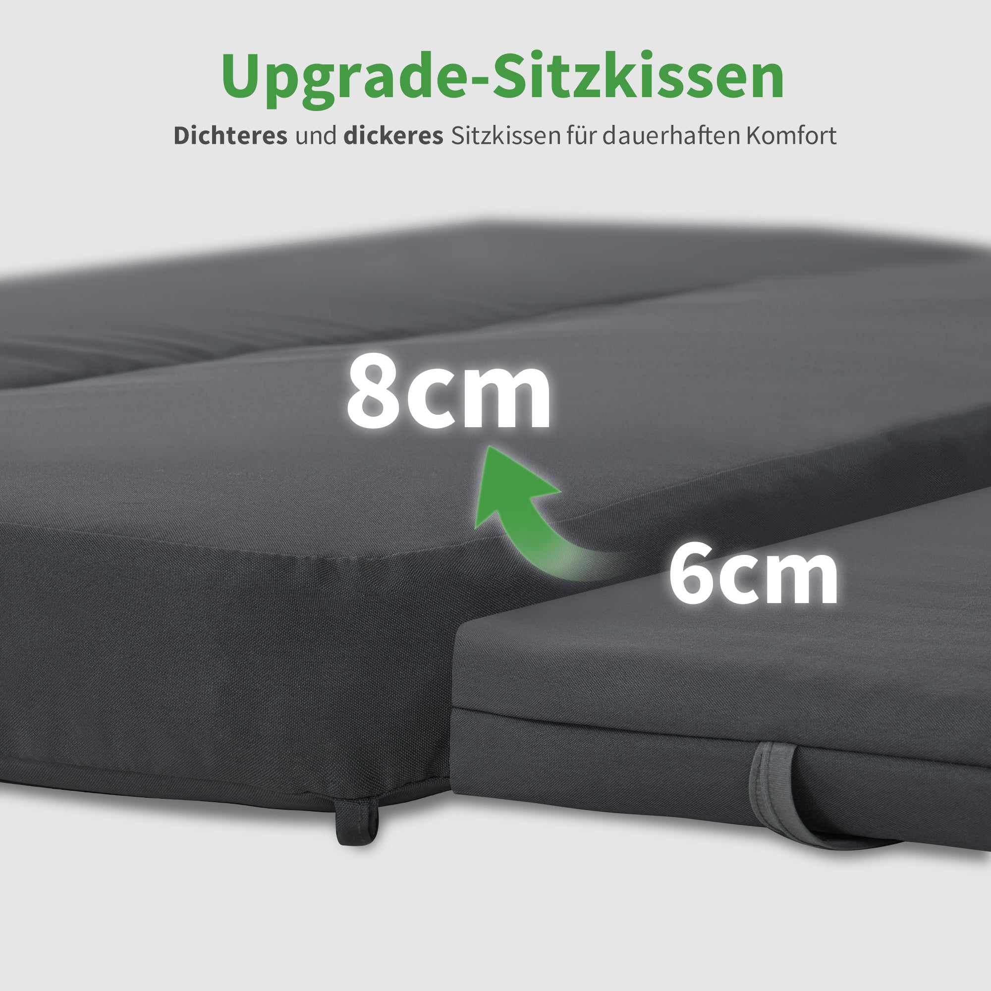 M MCombo Hollywoodschaukel mit Liegefunktion, Schaukelliege Outdoor, Gartenliege Wetterfest, Gartenschaukel mit Sonnendach & Extradickem Sitzkissen, Sonnenliege 167x155x173 cm, 8012 (grau)