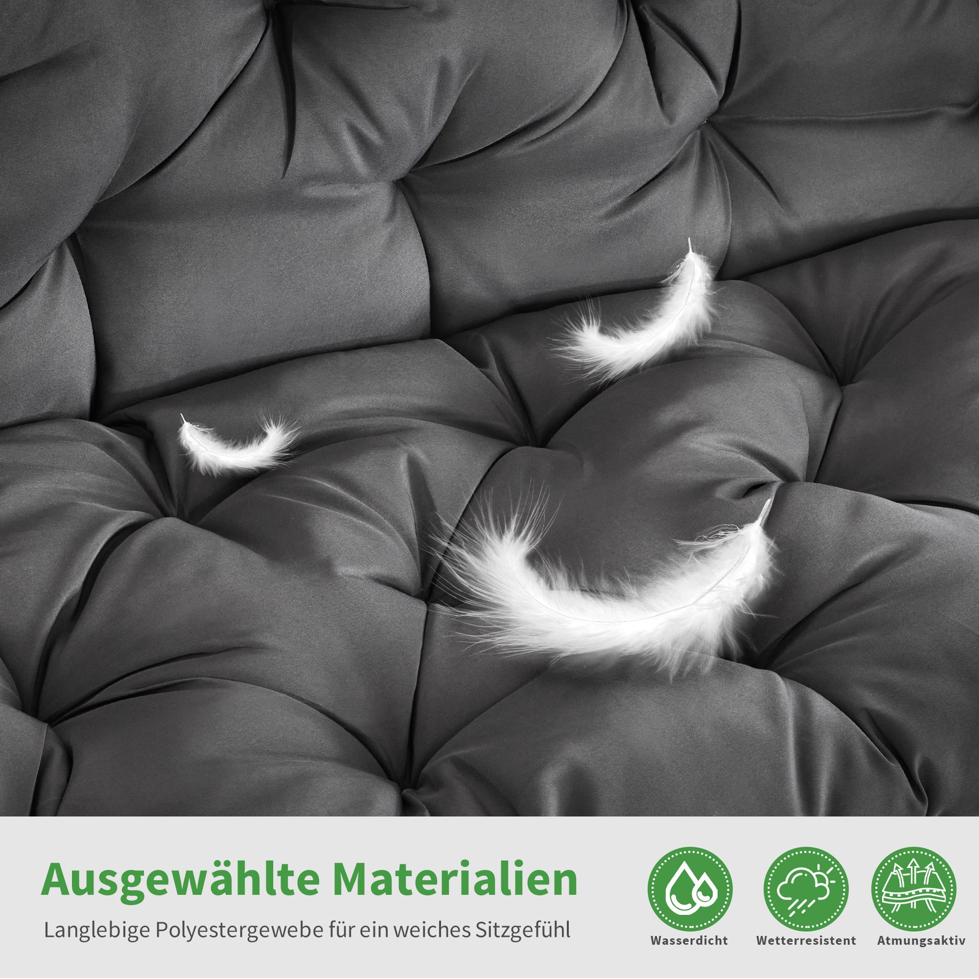 M MCombo 3-Sitzer Pergola Hollywoodschaukel mit Liegefunktion & Gartenpavillon, Gartenschaukel mit Ausziehbarem Sonnendach, 8CM Extradickem Sitzkissen & Silent-Haken, Schaukelbank 4067 (grau)