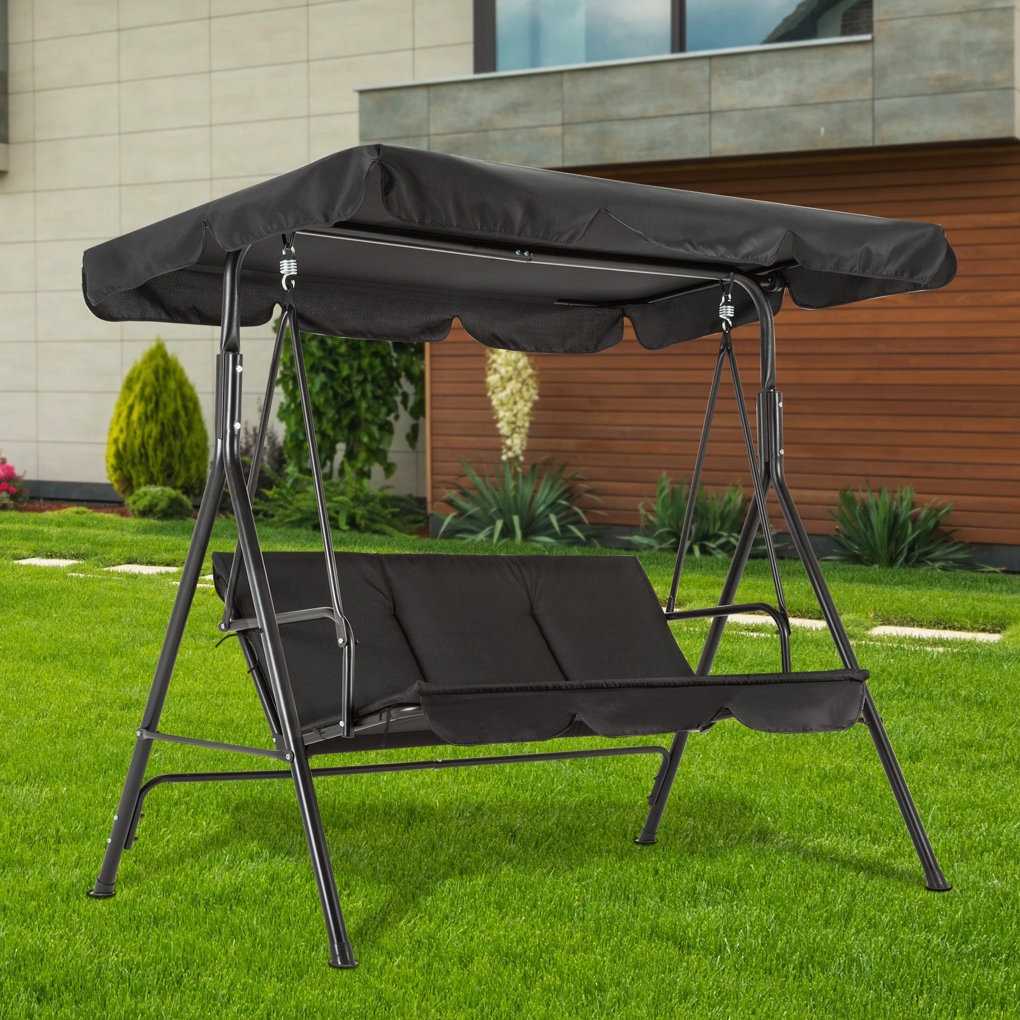 MCombo 3-Sitzer Hollywoodschaukel Gartenschaukel Gartenliege Schaukelbank 8003