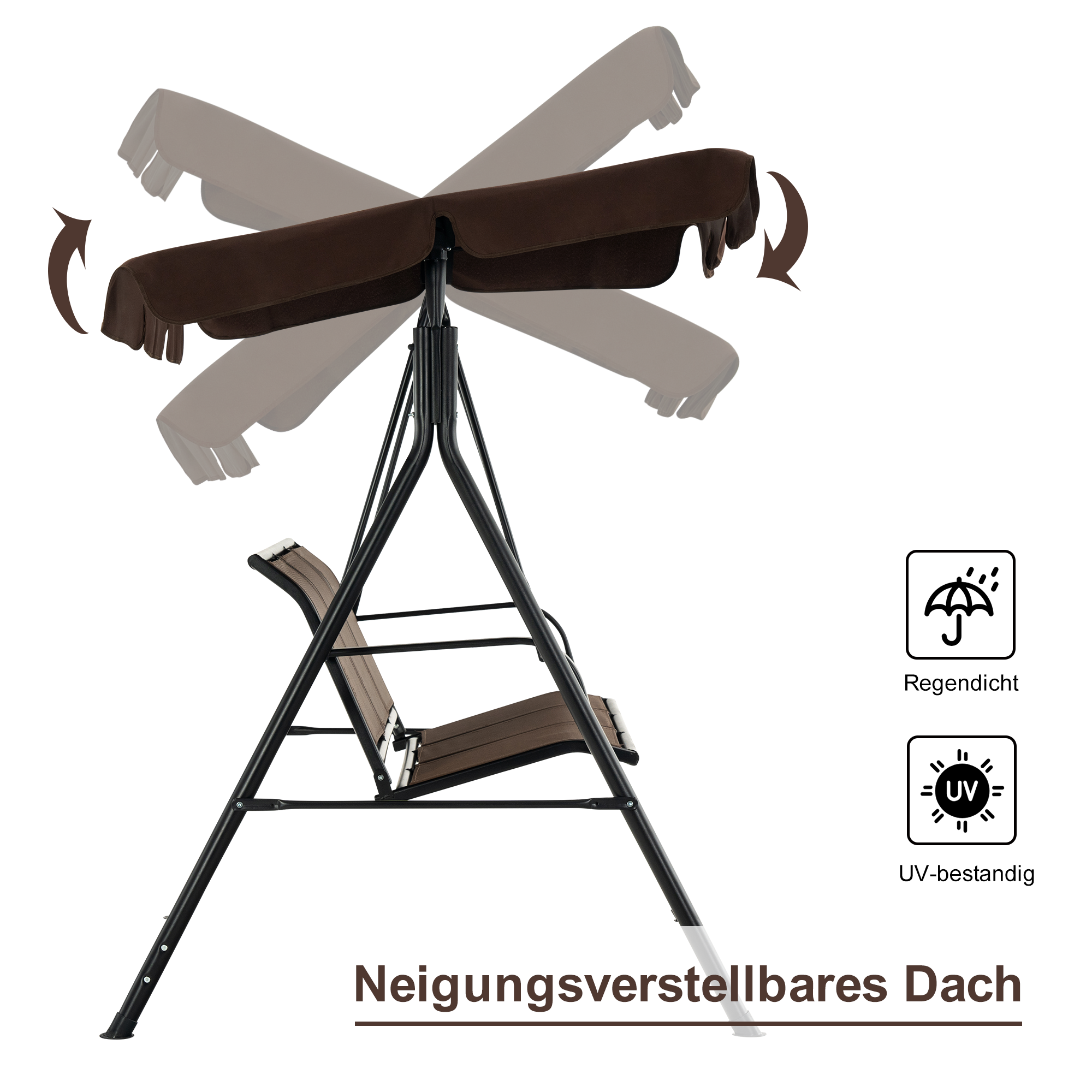 M MCombo 3-seater Hollywood swing garden swing garden lounger swing bench 8007