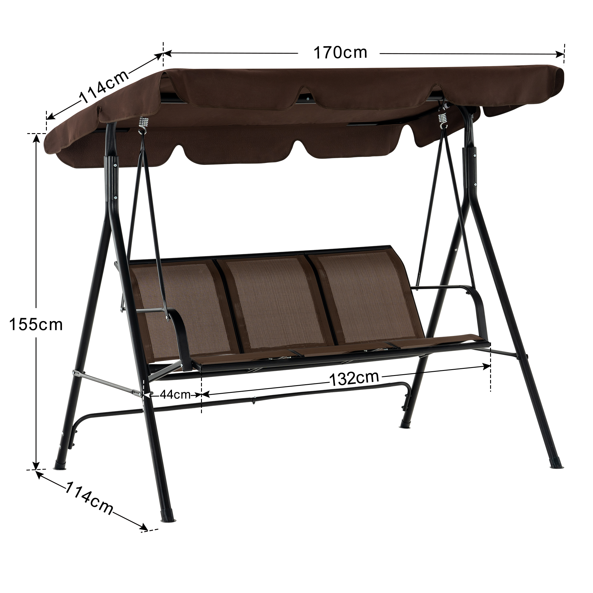 M MCombo 3-seater Hollywood swing garden swing garden lounger swing bench 8007