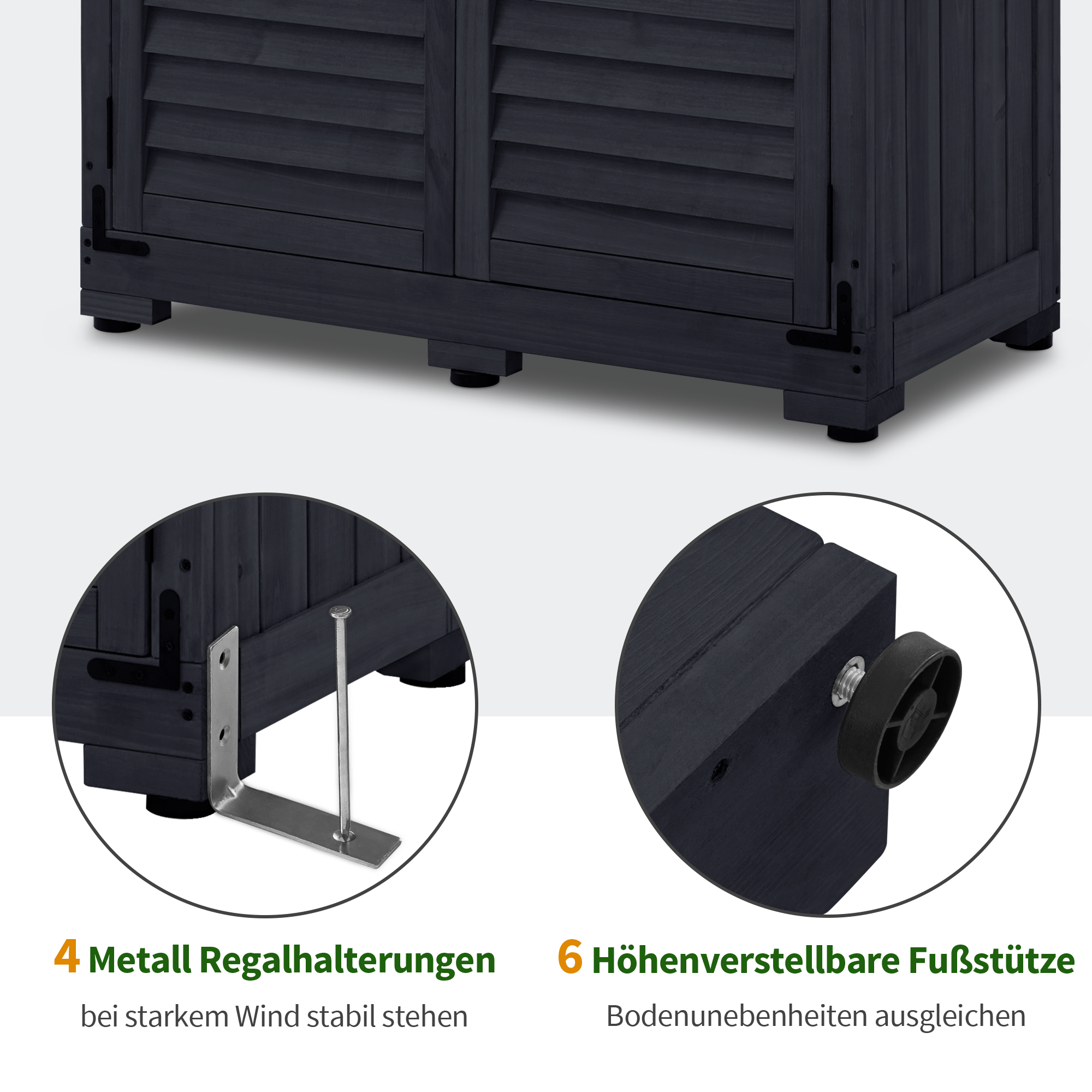 M MCombo Garden Cabinet Wood, Tool Shed Weatherproof Small, Outdoor Garden House Tool Shed for Outdoor Terrace Balcony, 0120, 87×46×160 cm