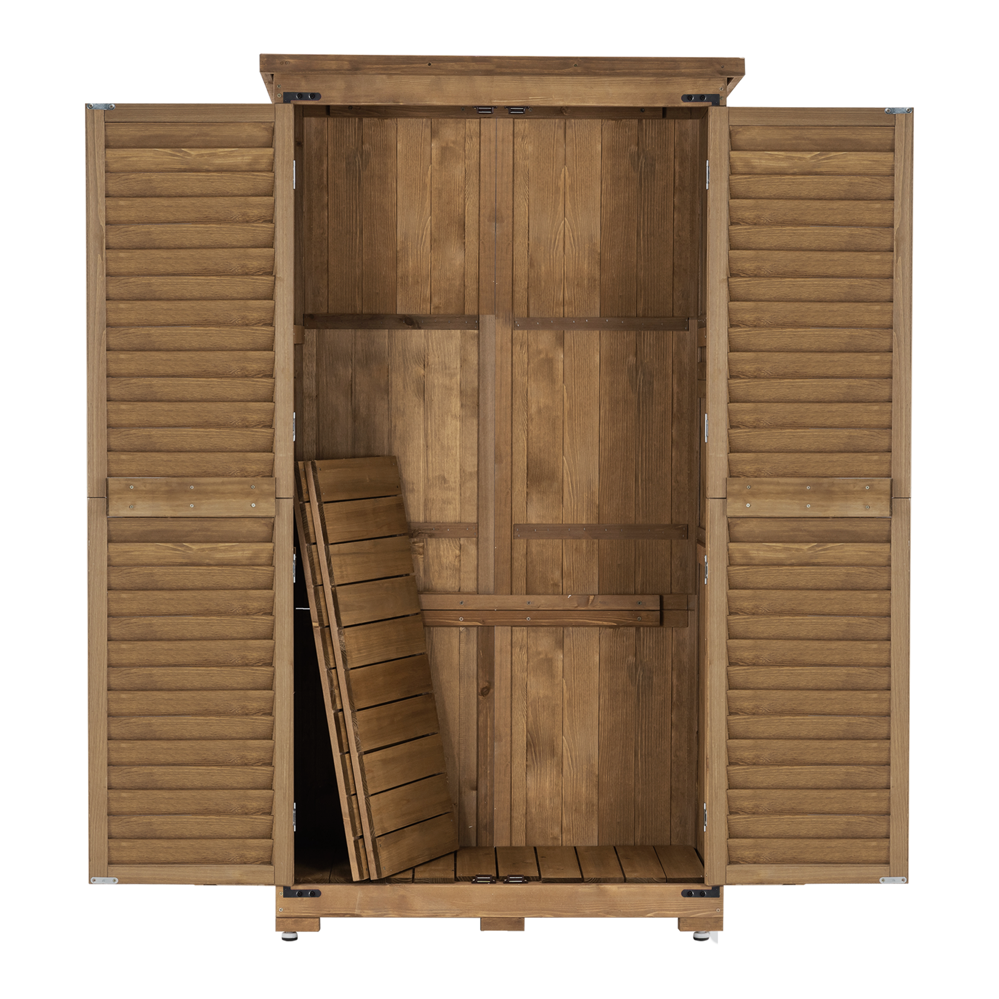 MCombo Gartenschrank Gerätehaus Geräteschuppen Garten Schuppen Schrank Holz 0870