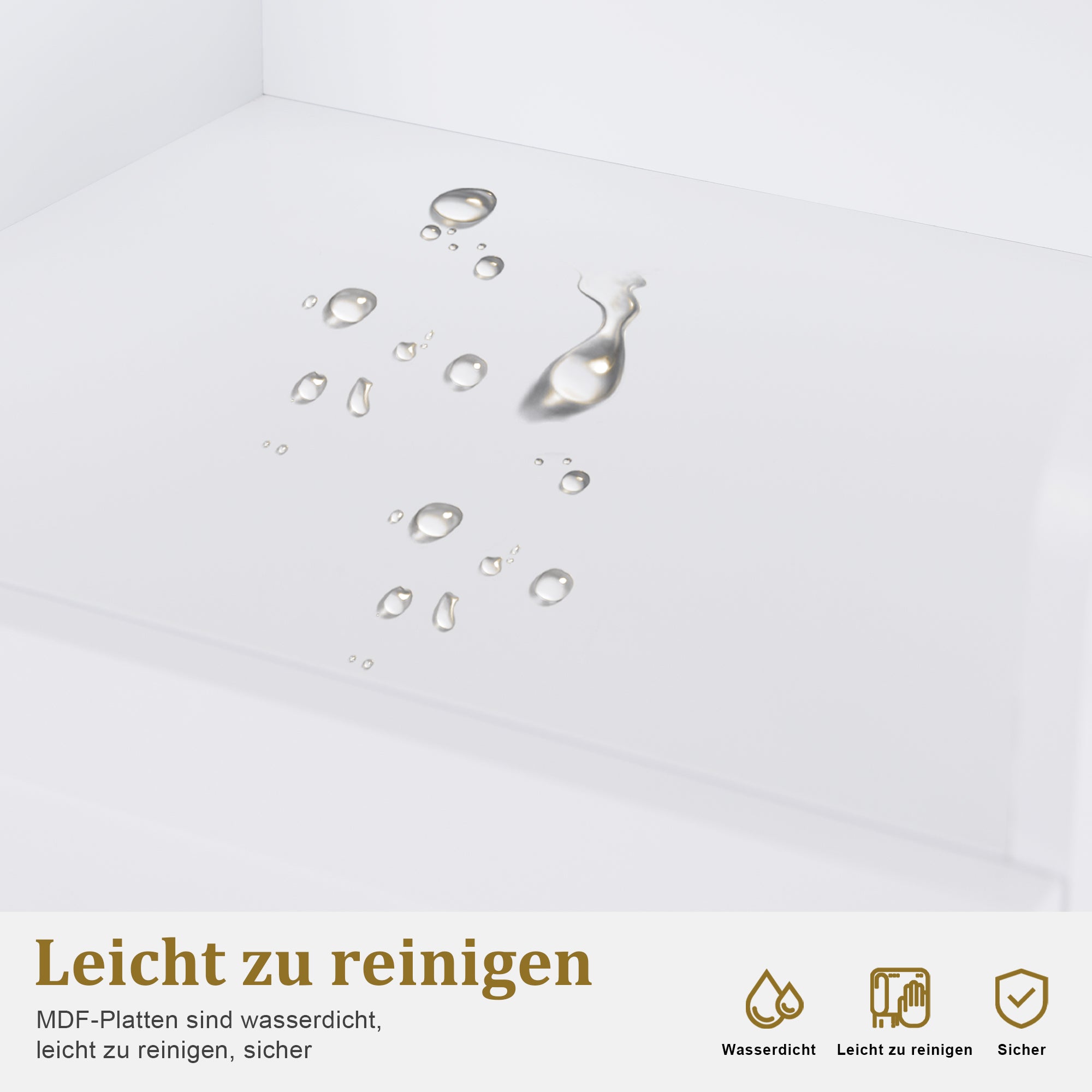 M MCombo Friseurwagen mit Rollen & Schubladen, Rollwagen Servierwagen Weiß, Salon Trolley mit 3 Ablagen & Föhnhalter, Moderner Arbeitswagen für Bad Wohnzimmer, 31,4x37x85,5 cm, 0051