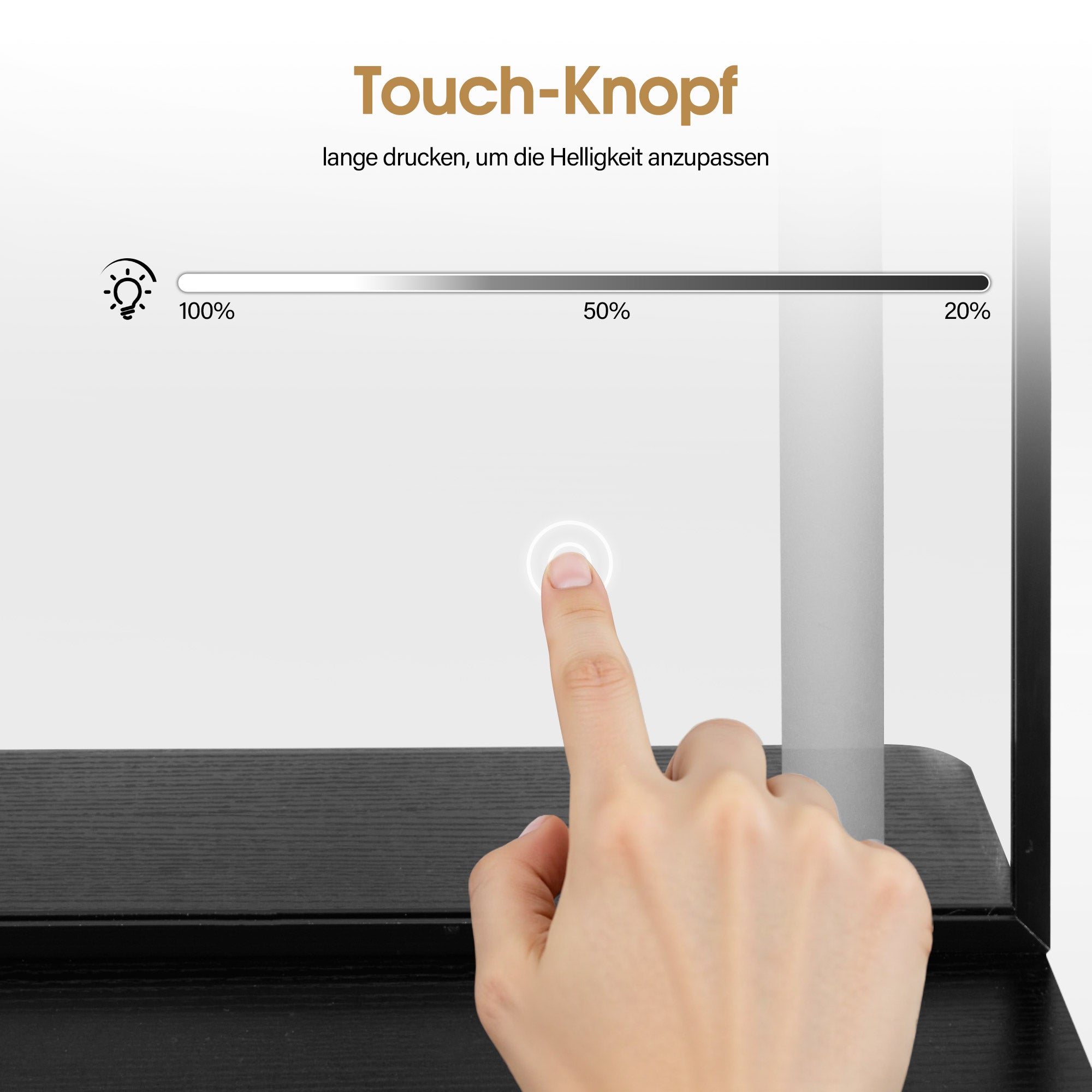 M MCombo Wall Mirror with Lighting, Full-Length Mirror with Aluminum Frame, Large Mirror with Shelf, Touch Switch, 3 Light Colors Dimmable, for Hair Salon, 17x65x177 cm, J6270