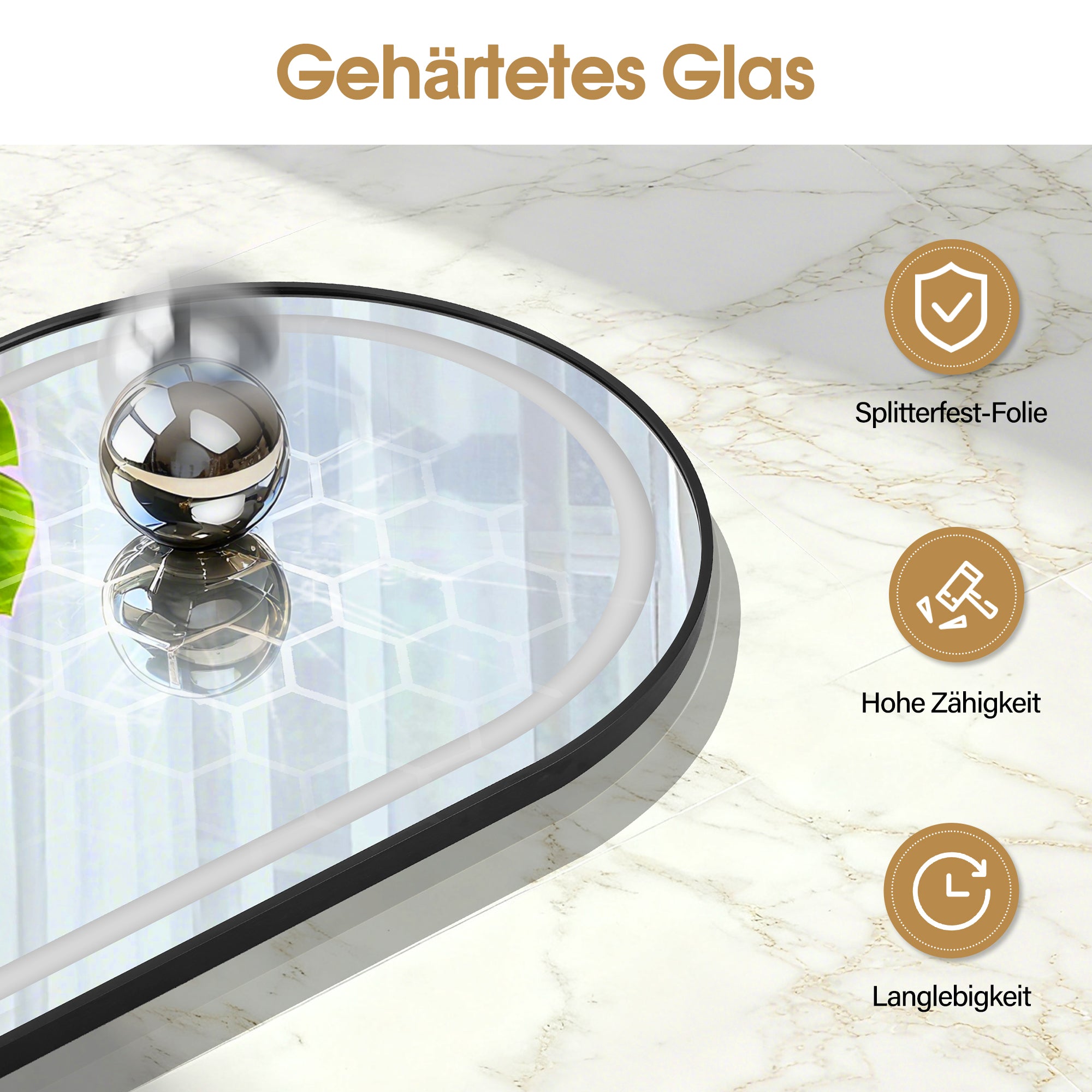 M MCombo Wall Mirror with Lighting, Full-Length Mirror with Aluminum Frame, Large Mirror with Shelf, Touch Switch, 3 Light Colors Dimmable, for Hair Salon, 17x65x177 cm, J6270