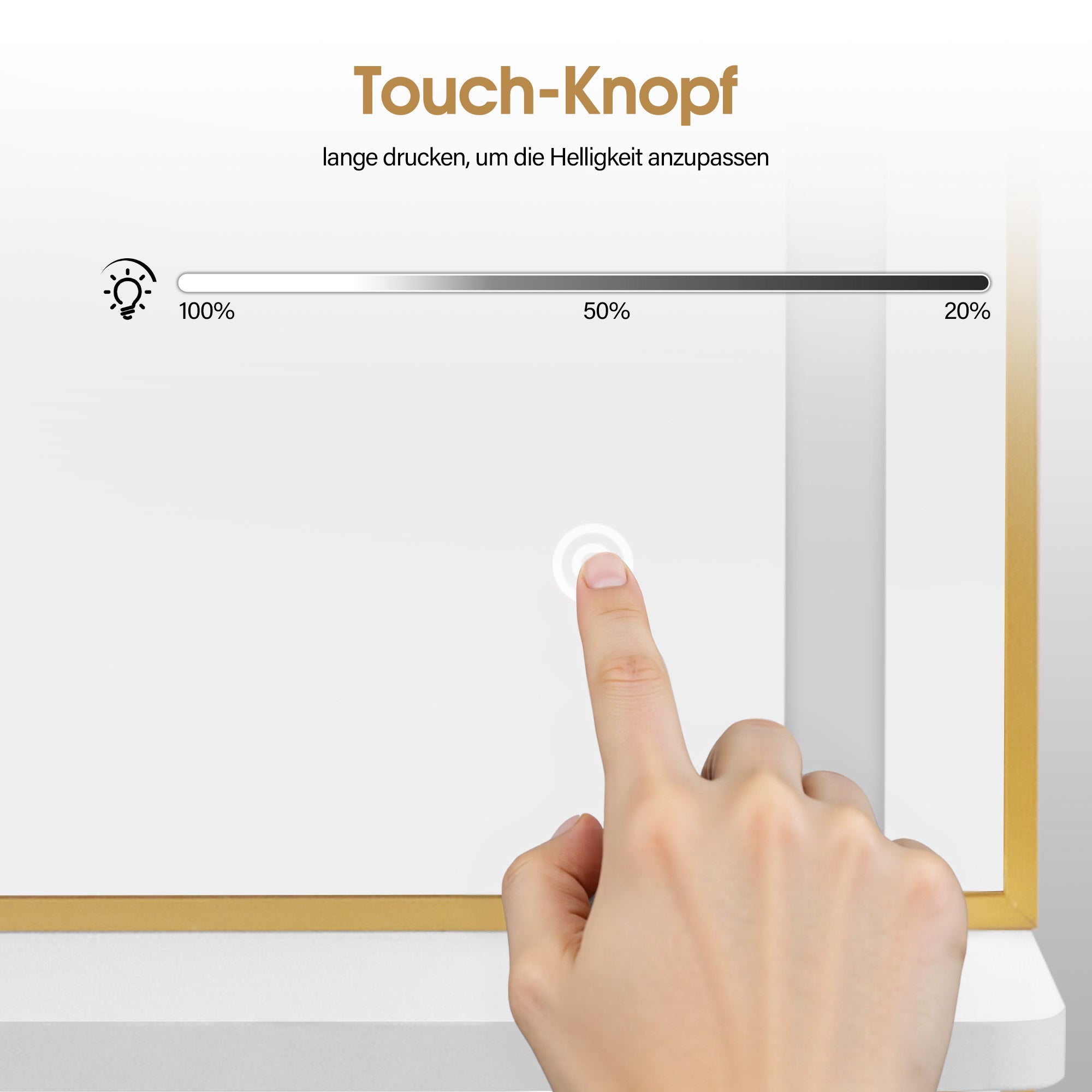 M MCombo Wall Mirror with Lighting, Full-Length Mirror with Aluminum Frame, Large Mirror with Shelf, Touch Switch, 3 Light Colors Dimmable, for Hair Salon, 17x65x177 cm, J6270