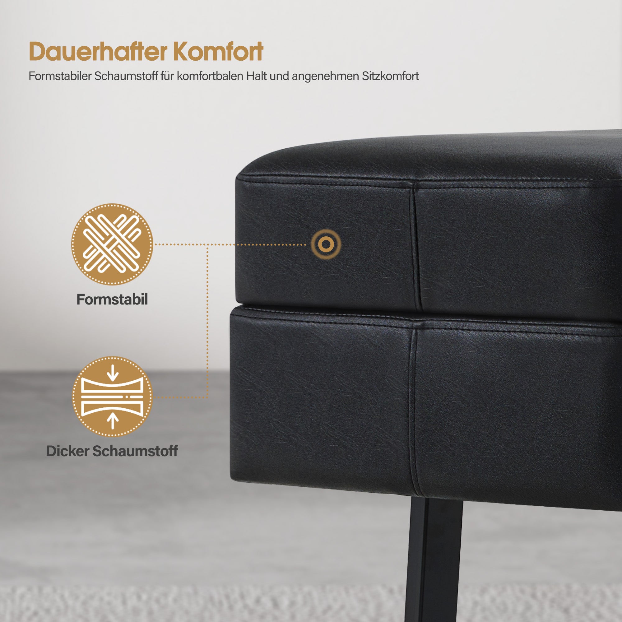 M MCombo 3-seater bench, waiting bench, upholstered bench bedroom, bed bench for living room, shoe bench hallway bench, W513