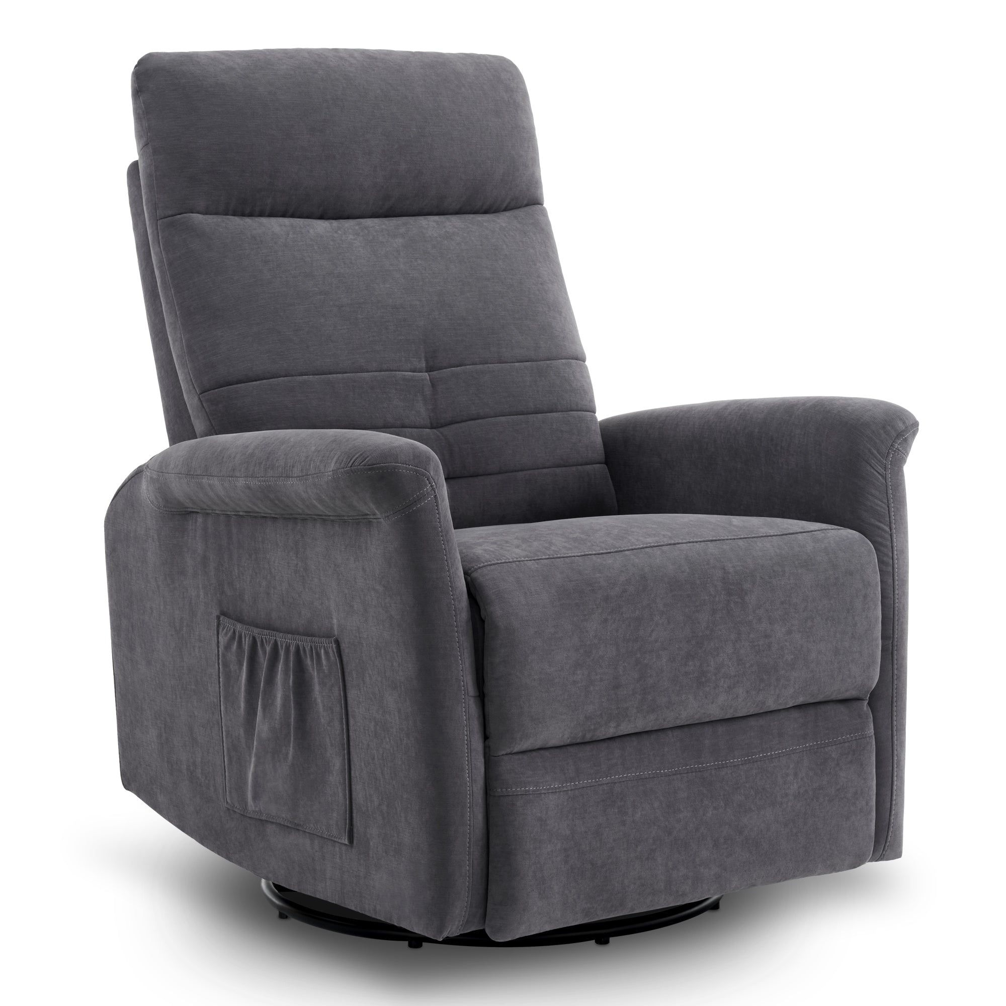 M MCombo Relaxsessel Fernsehsessel mit Liegefunktion Manuell, Massagesessel mit Wärmefunktion, TV Sessel mit Wippfunktion & Drehfunktion, 270° Drehbar, Wohnzimmer Schlafzimmer, 7013