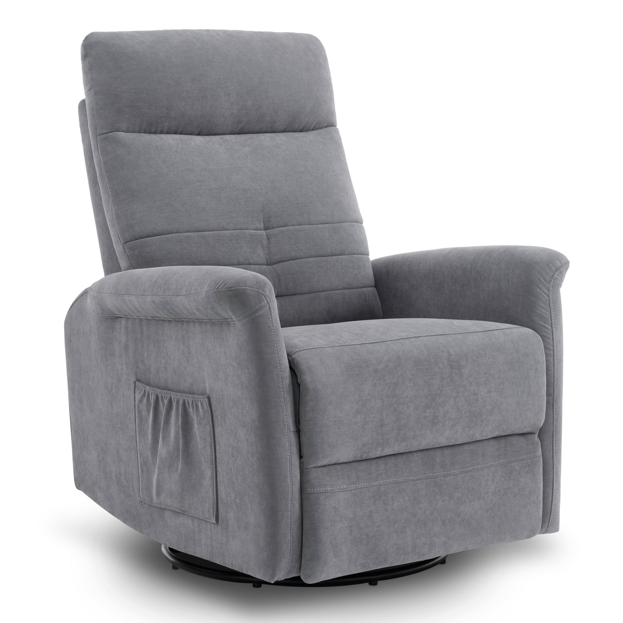 M MCombo Relaxsessel Fernsehsessel mit Liegefunktion Manuell, Massagesessel mit Wärmefunktion, TV Sessel mit Wippfunktion & Drehfunktion, 270° Drehbar, Wohnzimmer Schlafzimmer, 7013