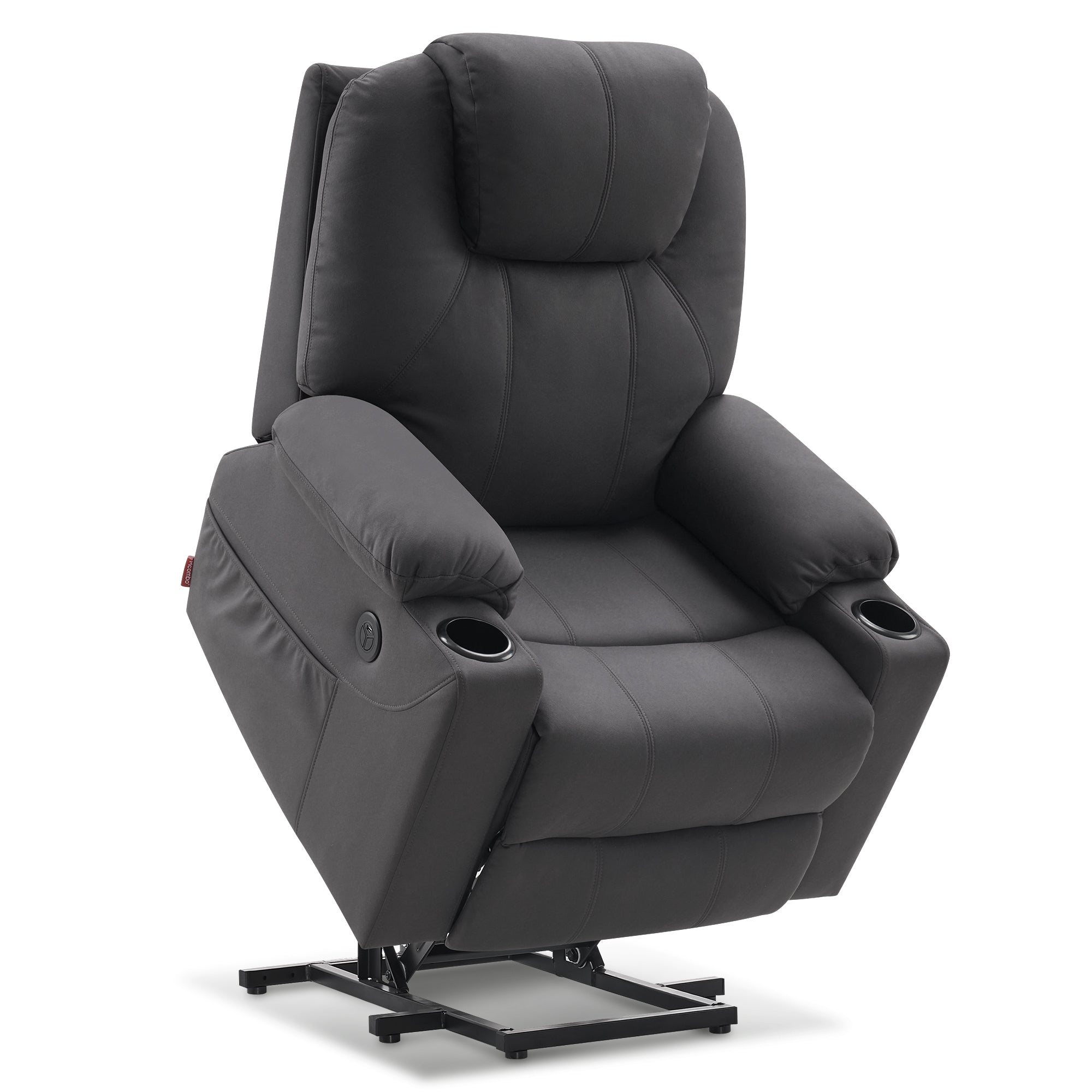 Fauteuil TV M MCombo avec rehausseur électrique, fauteuil inclinable avec fonction d'inclinaison jusqu'à 140°, fauteuil de massage avec fonction chauffante, bouton et télécommande réglables, avec USB, 7040