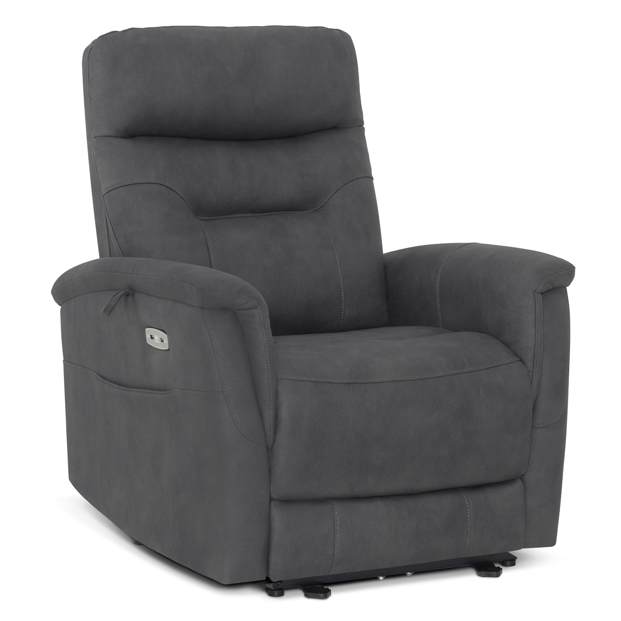 M MCombo Relaxing Chair with Reclining Function, Electrically Adjustable TV Chair, TV Chair, Recliner Chair, USB & Side Pocket, Living Room Relaxing Chair, 7077