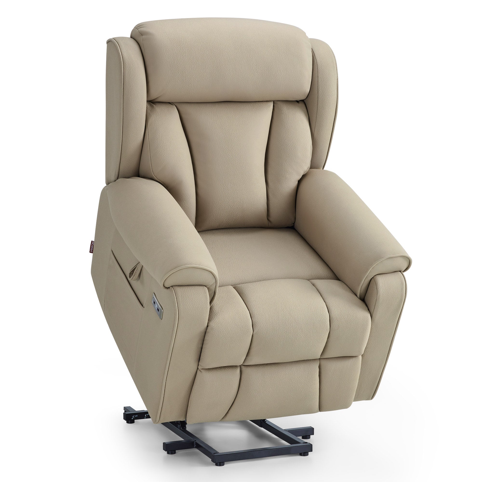 M MCombo 4-Motoren-Fernsehsessel mit Aufstehhilfe Elektrisch, Elektrische Lenden- & Kopfstütze 165°Zero-Gravity Sessel mit Aufstehhilfe, Massage & Heizung 7558