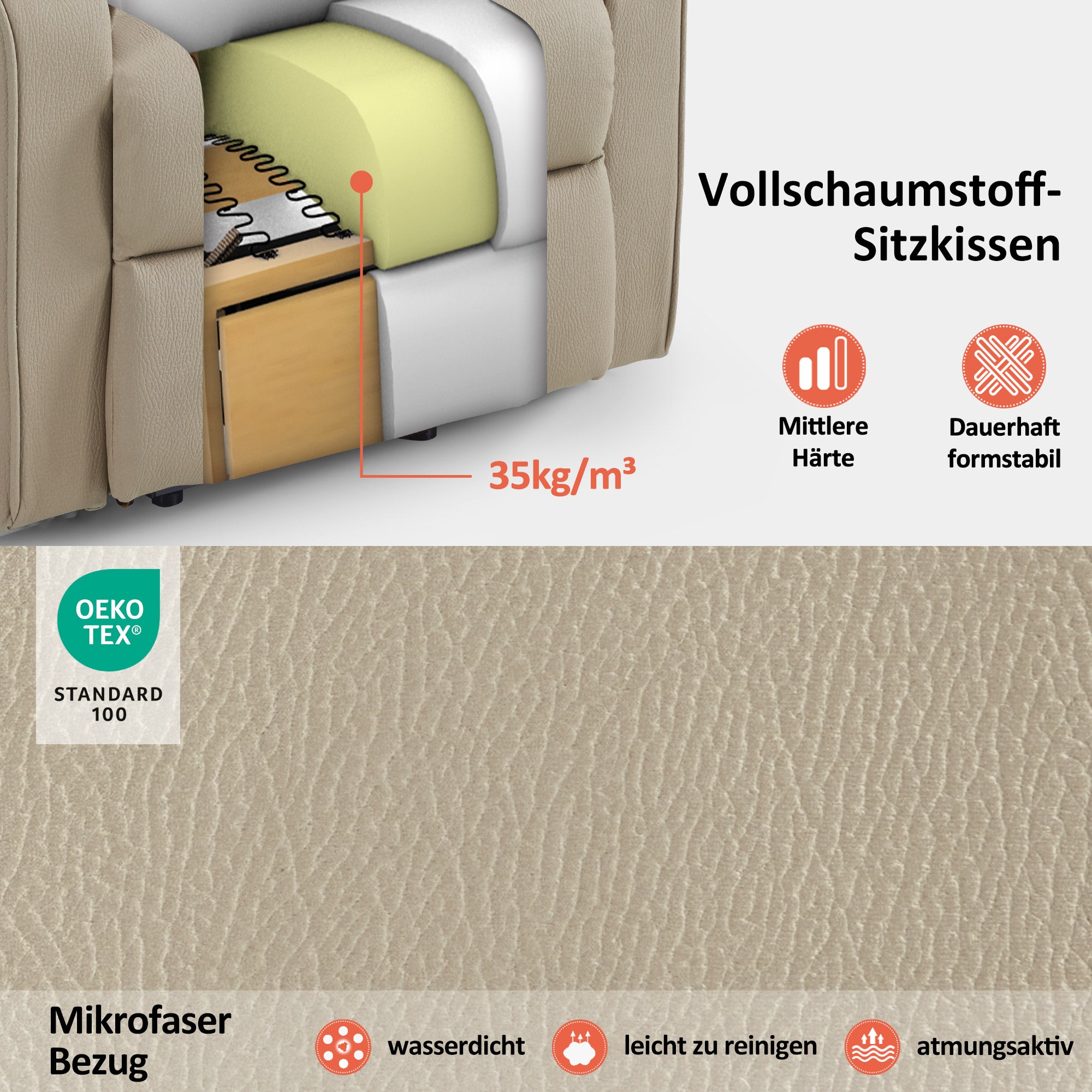 M MCombo 4-Motoren-Fernsehsessel mit Aufstehhilfe Elektrisch, Elektrische Lenden- & Kopfstütze 165°Zero-Gravity Sessel mit Aufstehhilfe, Massage & Heizung 7558