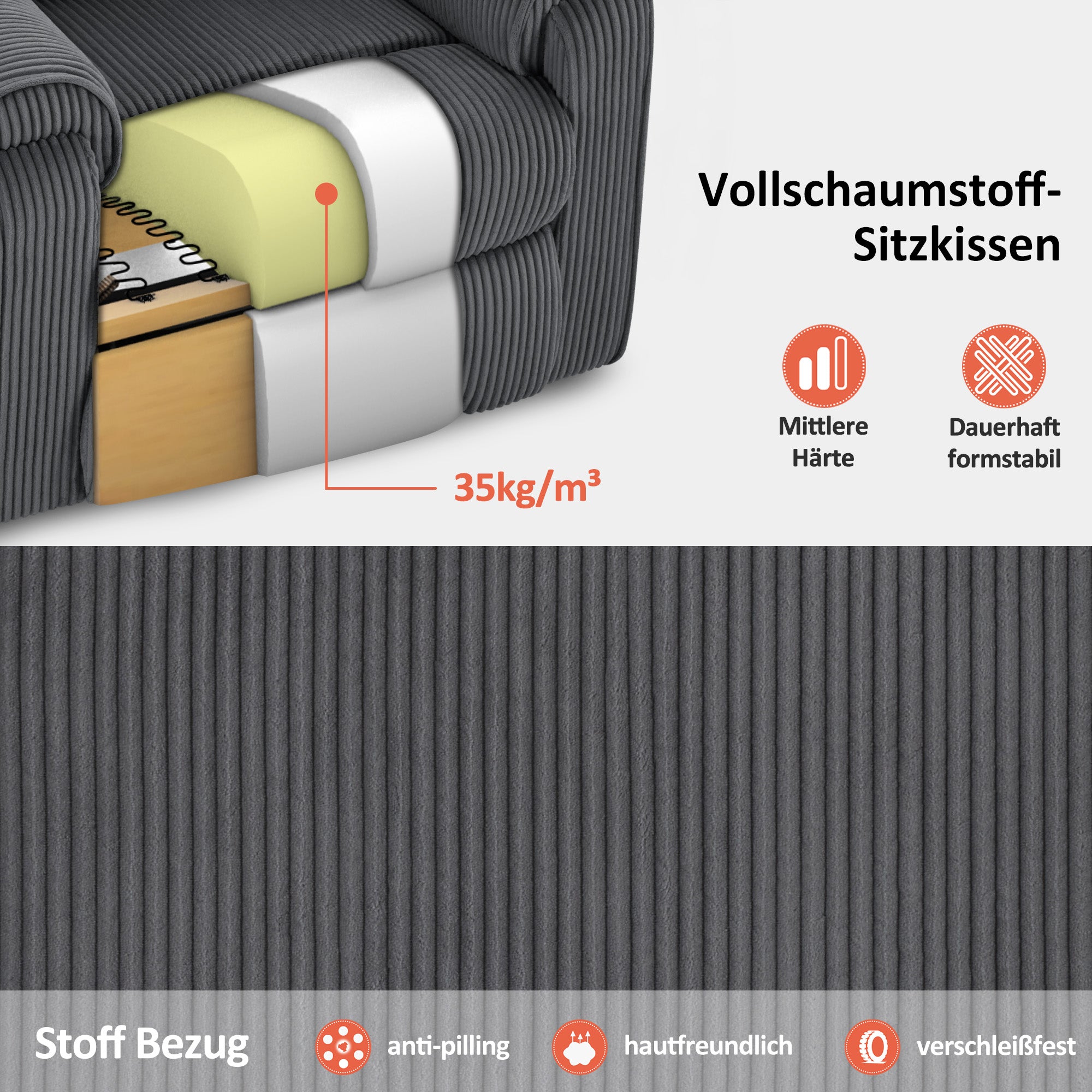 M MCombo 4-Motoren-Fernsehsessel mit Aufstehhilfe Elektrisch, Elektrische Lenden- & Kopfstütze 165°Zero-Gravity Sessel mit Aufstehhilfe, Massage & Heizung 7558