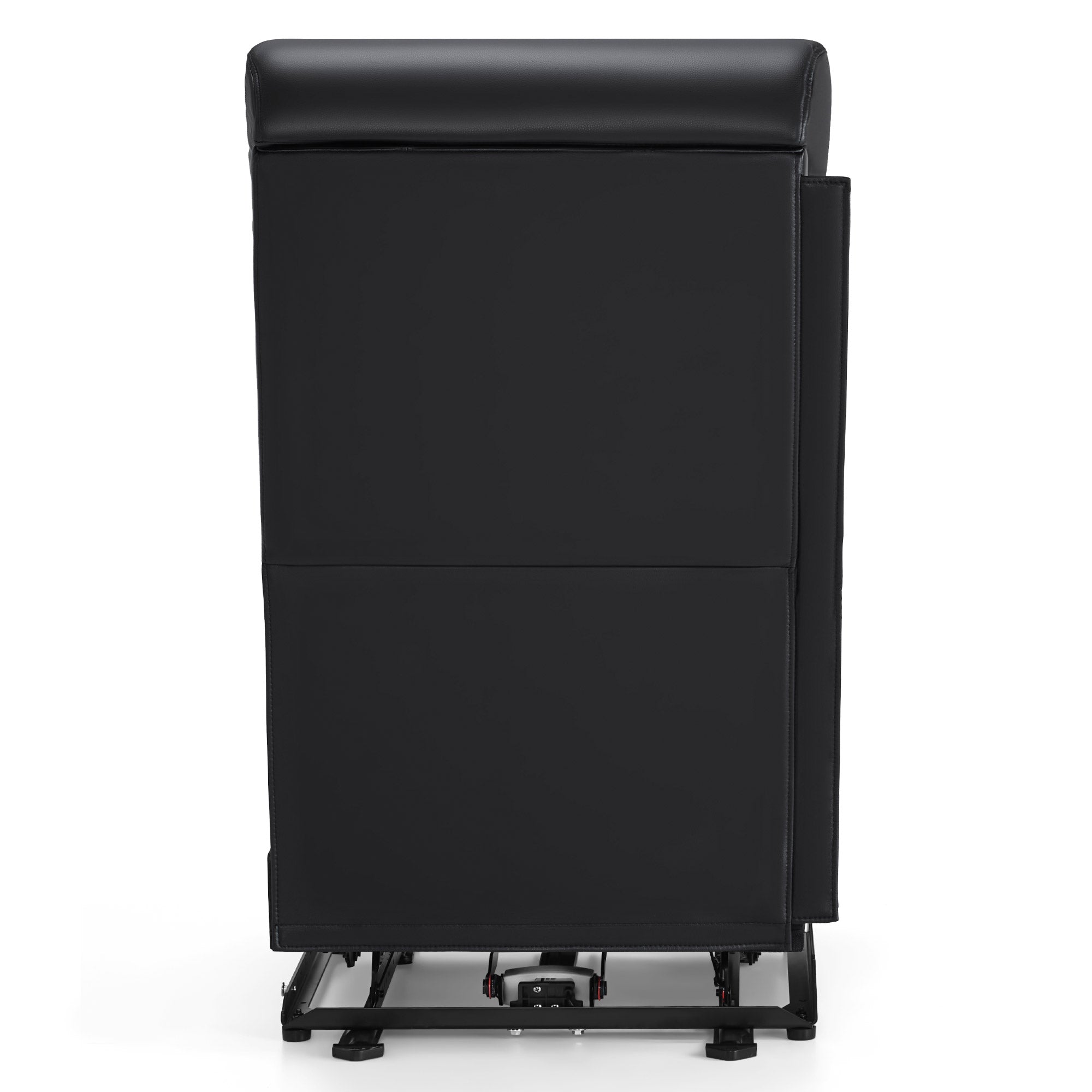 M MCombo Sofazubehör Ersatzteil Mittelsitz für 2 Sitzer Fernsehsessel Elektrisch Verstellbar 7705M1/M2, Verstellbare Kopfstütze (Kunstleder, Schwarz)