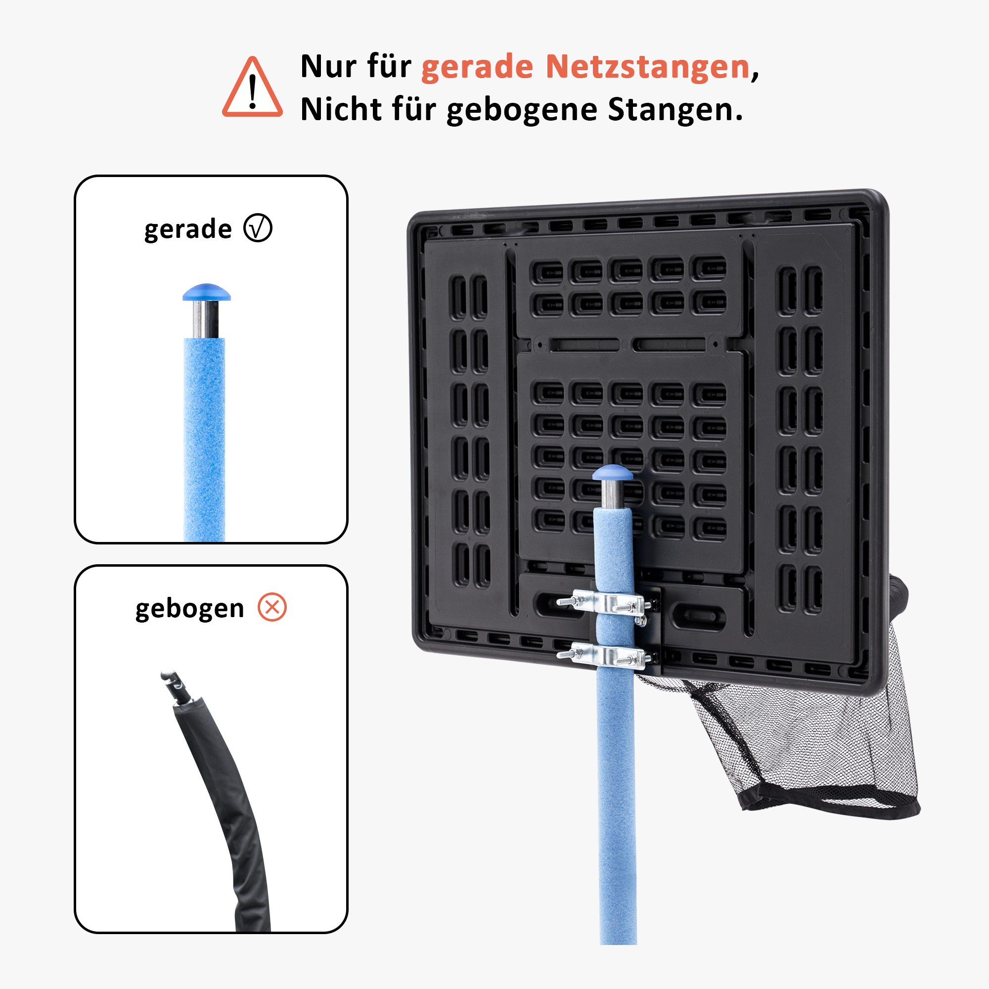 M MCombo Trampoline Basketball Hoop Outdoor, Trampoline Accessory Set, Basketball Hoop Trampoline Children, Mini Basketball Hoop for Trampoline Backboard + Basketball + Ring + Net + Ball Pump BH07 (Blue / Red)