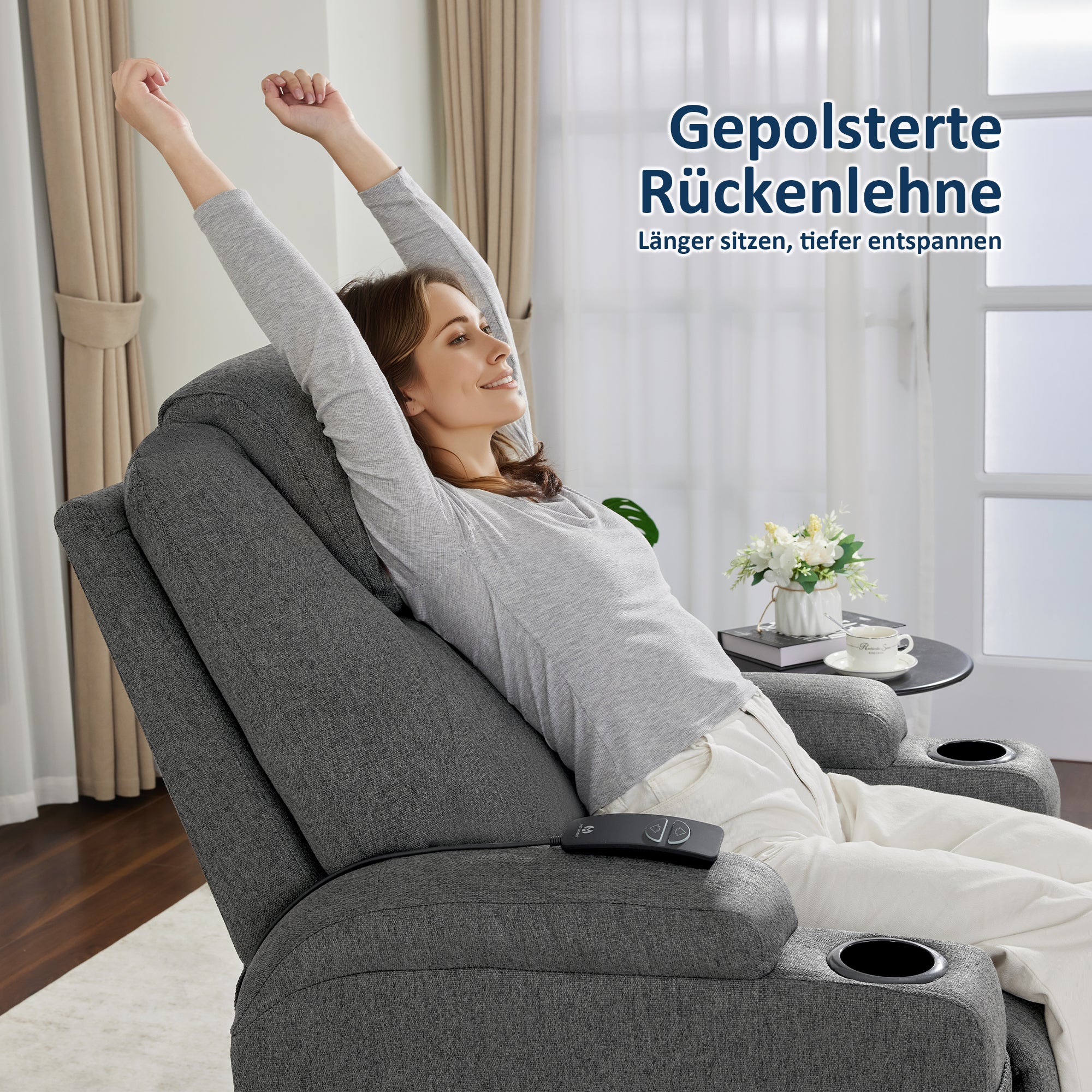 MCombo electric relaxation chair, massage chair, TV chair, reclining function, vibration heating 7061