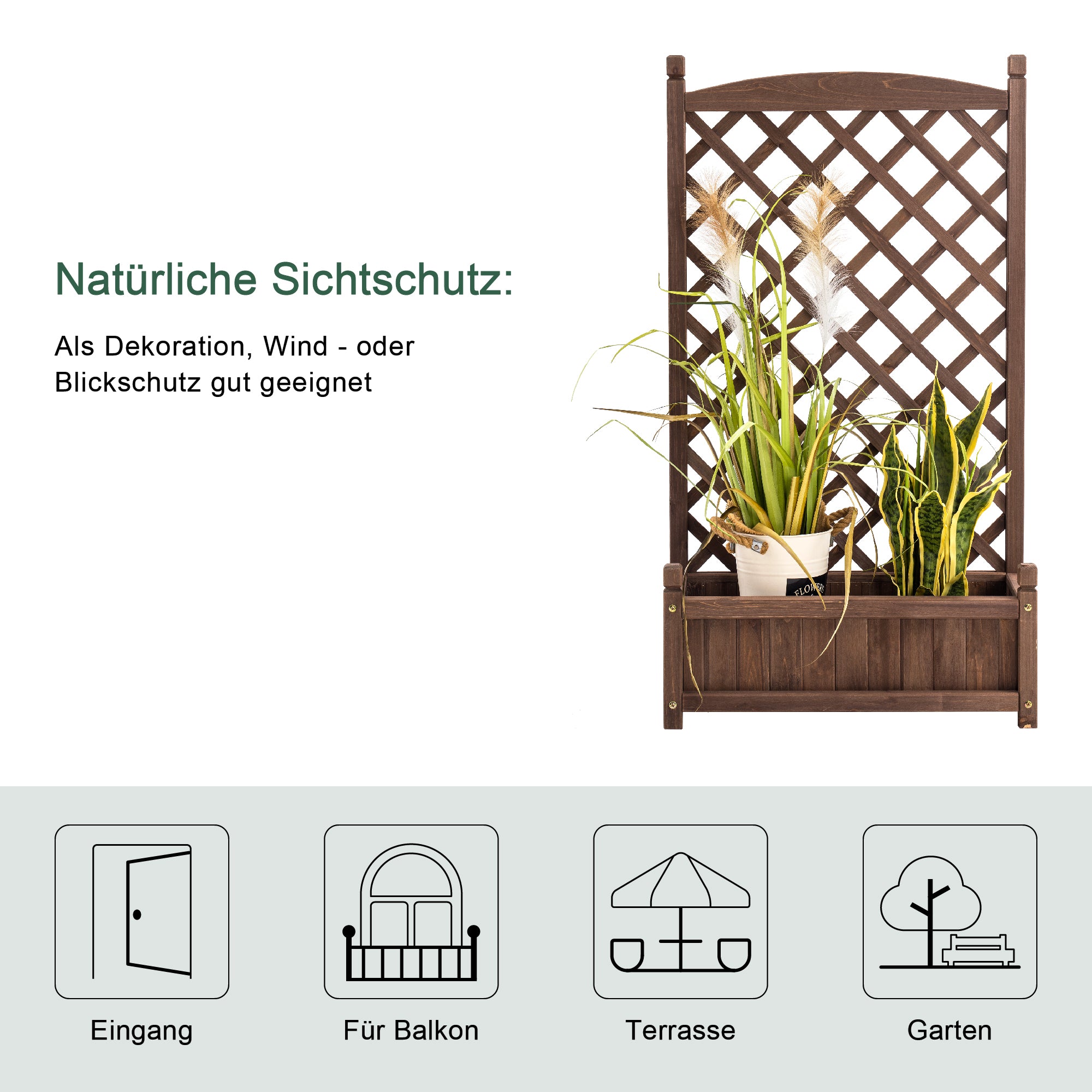 MCombo plant box with trellis trellis for climbing plants trellis box 0428