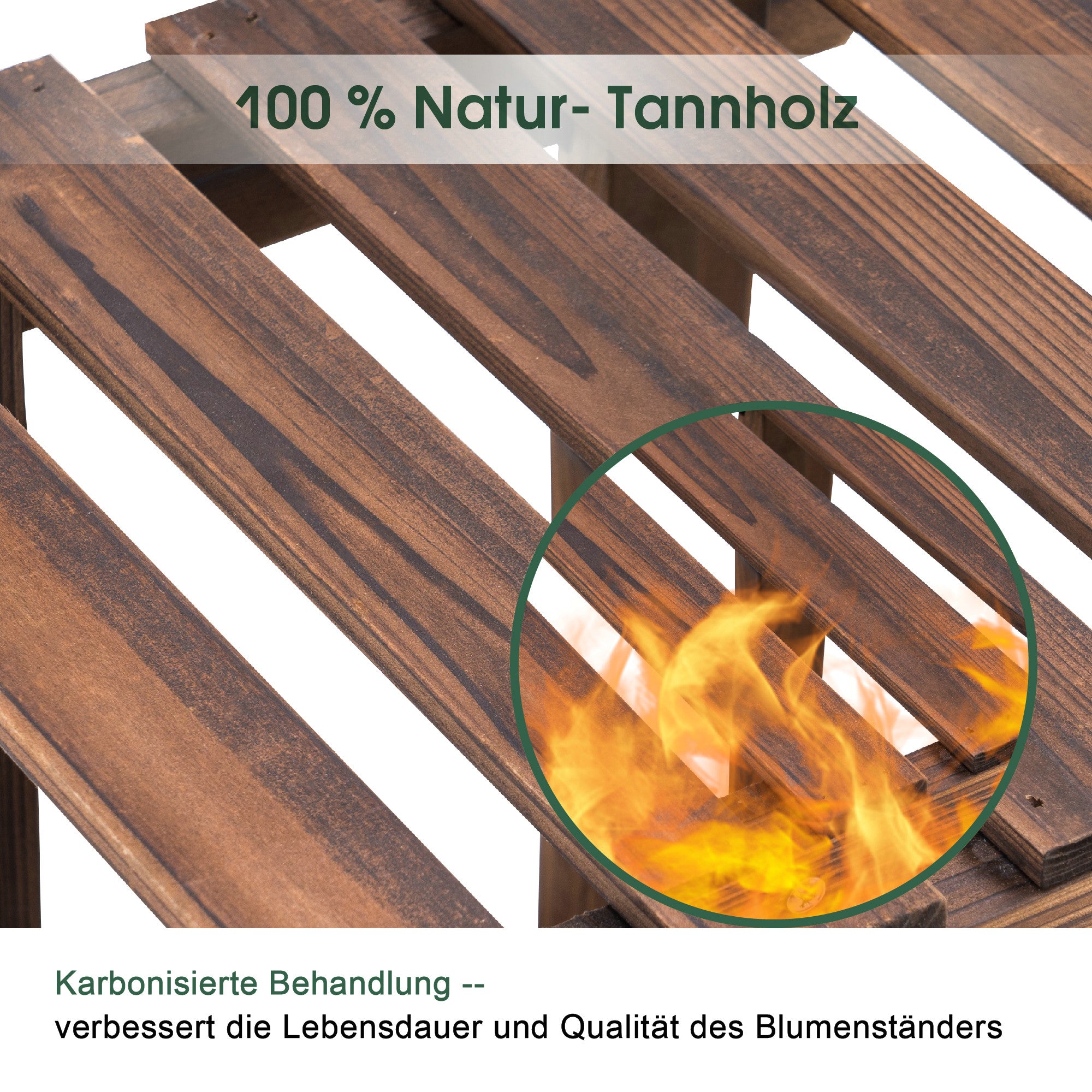 MCombo Pflanzenregal Blumenregal Blumenständer Holzregal mehrstöckig 0443