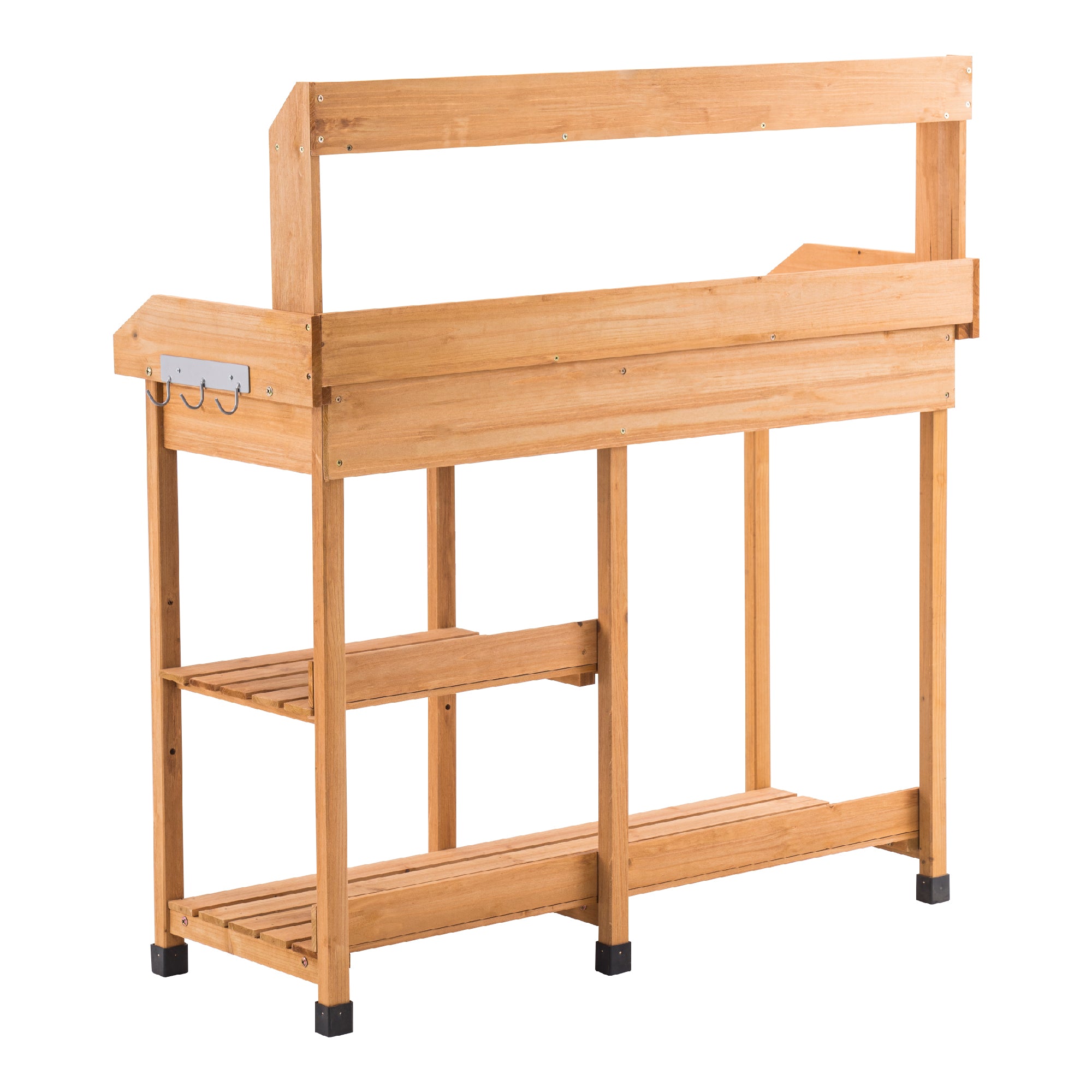 MCombo Pflanztisch Gärtnertisch Blumentisch mit Waschbecken Ablage Holz 0458