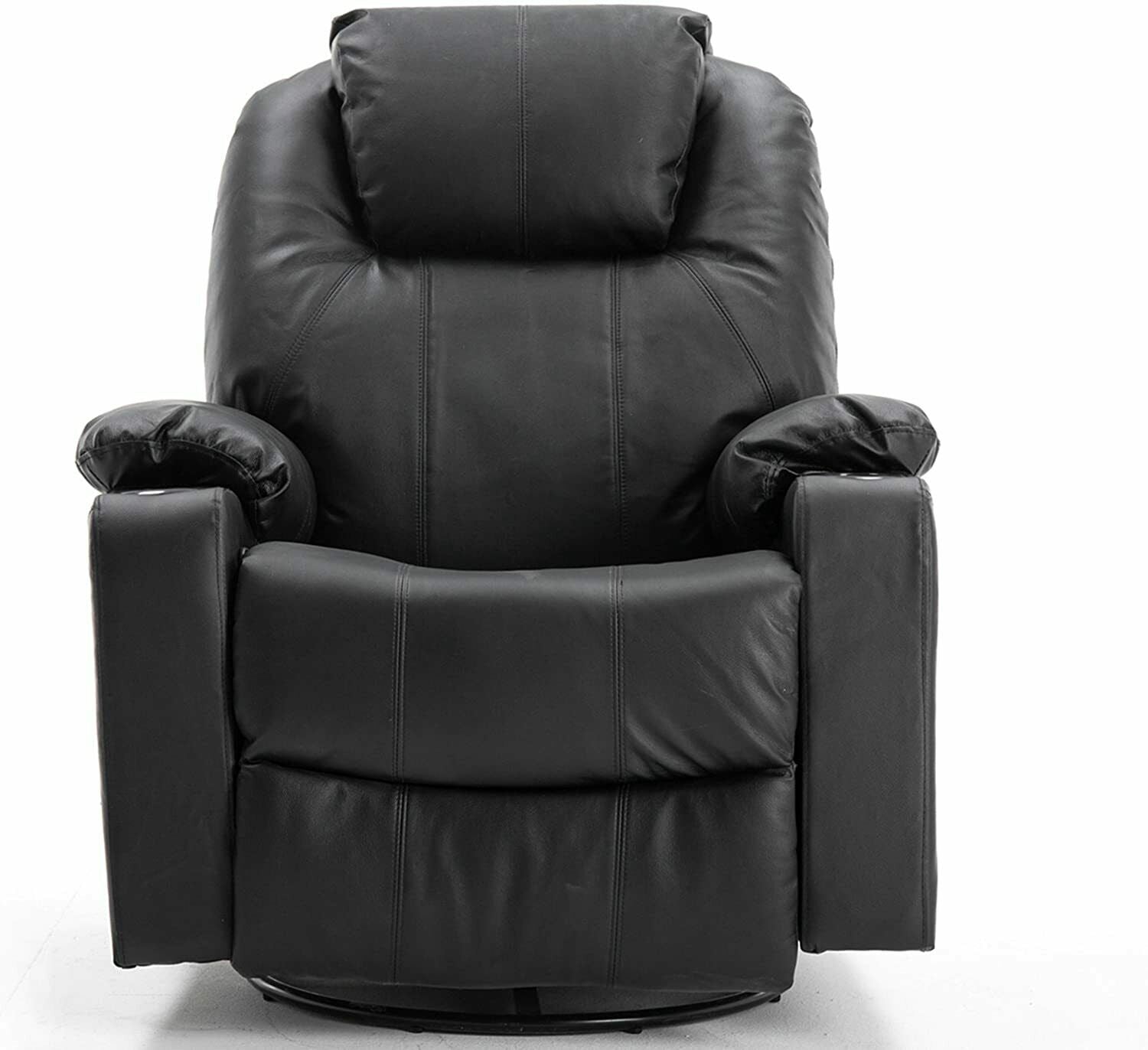 MCombo Massagesessel Relaxsessel Dreh+Schaukel manuell verstellbar Echtleder 7050