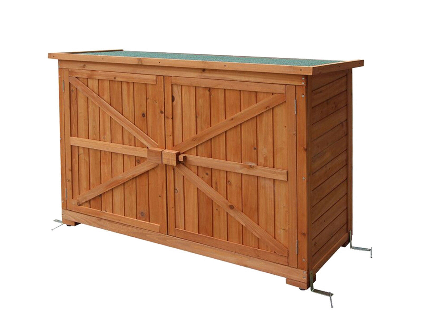 MCombo Gartenschrank Outdoor-Schrank Werkzeugschrank Geräteschuppen Holz 1280