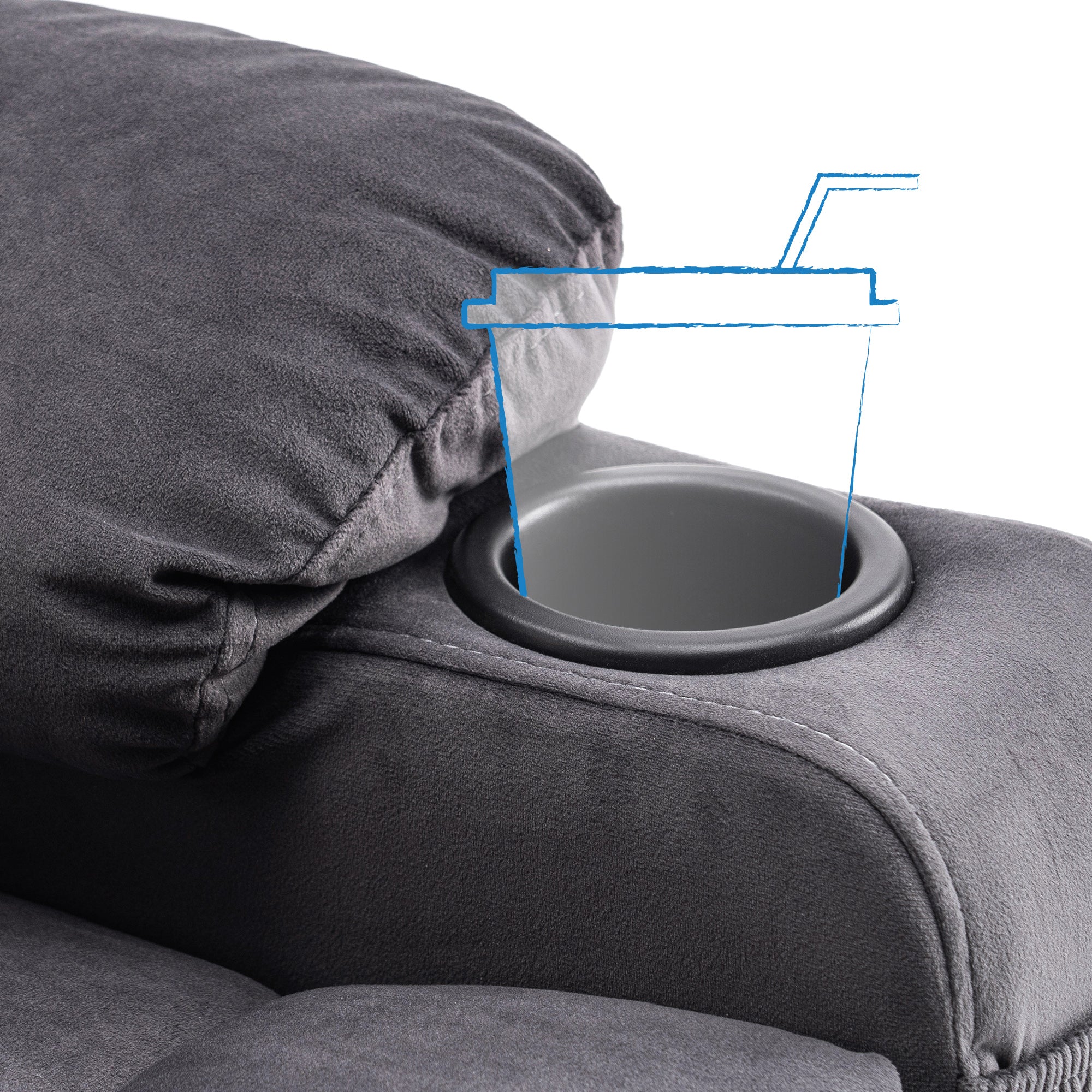 MCombo children's armchair, youth and children's sofa, children's armchair with reclining function 7355