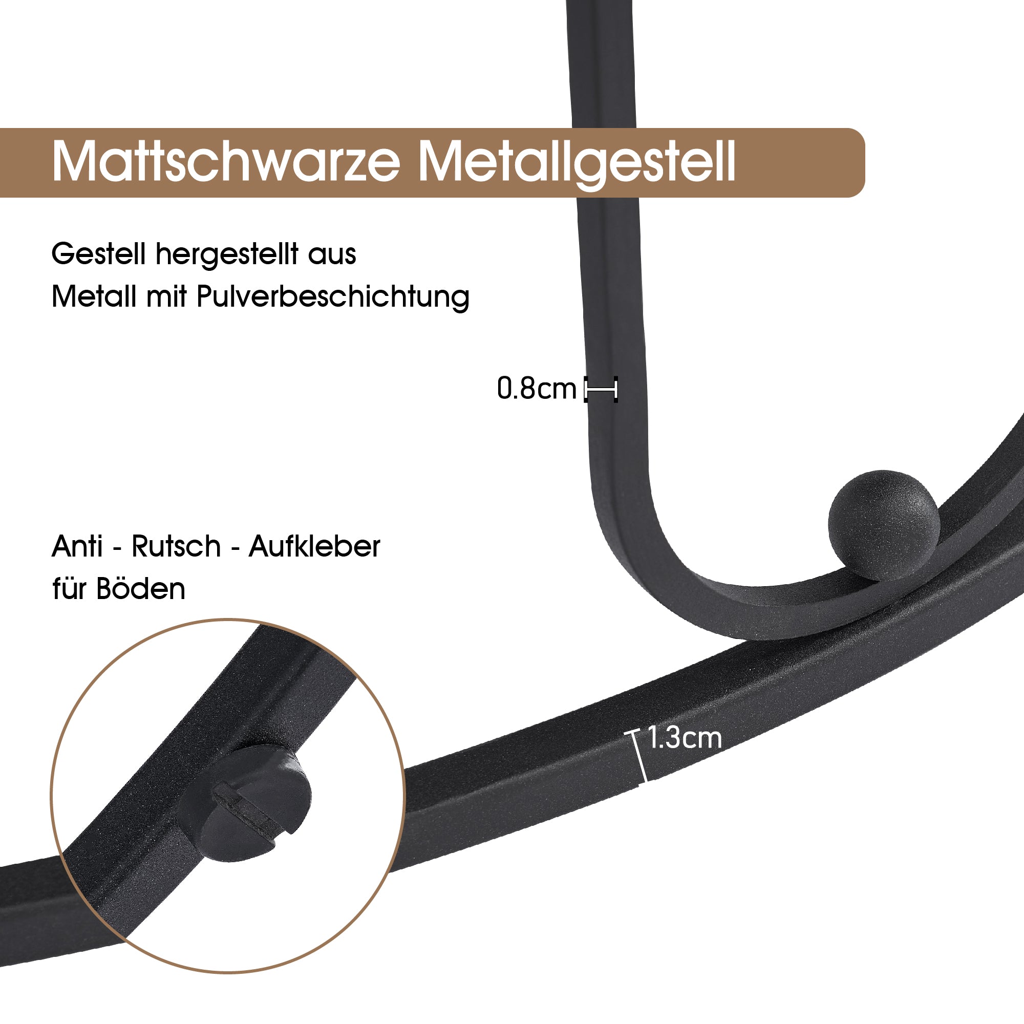 MCombo metal furniture coffee table side table round marble look/industrial style 2147