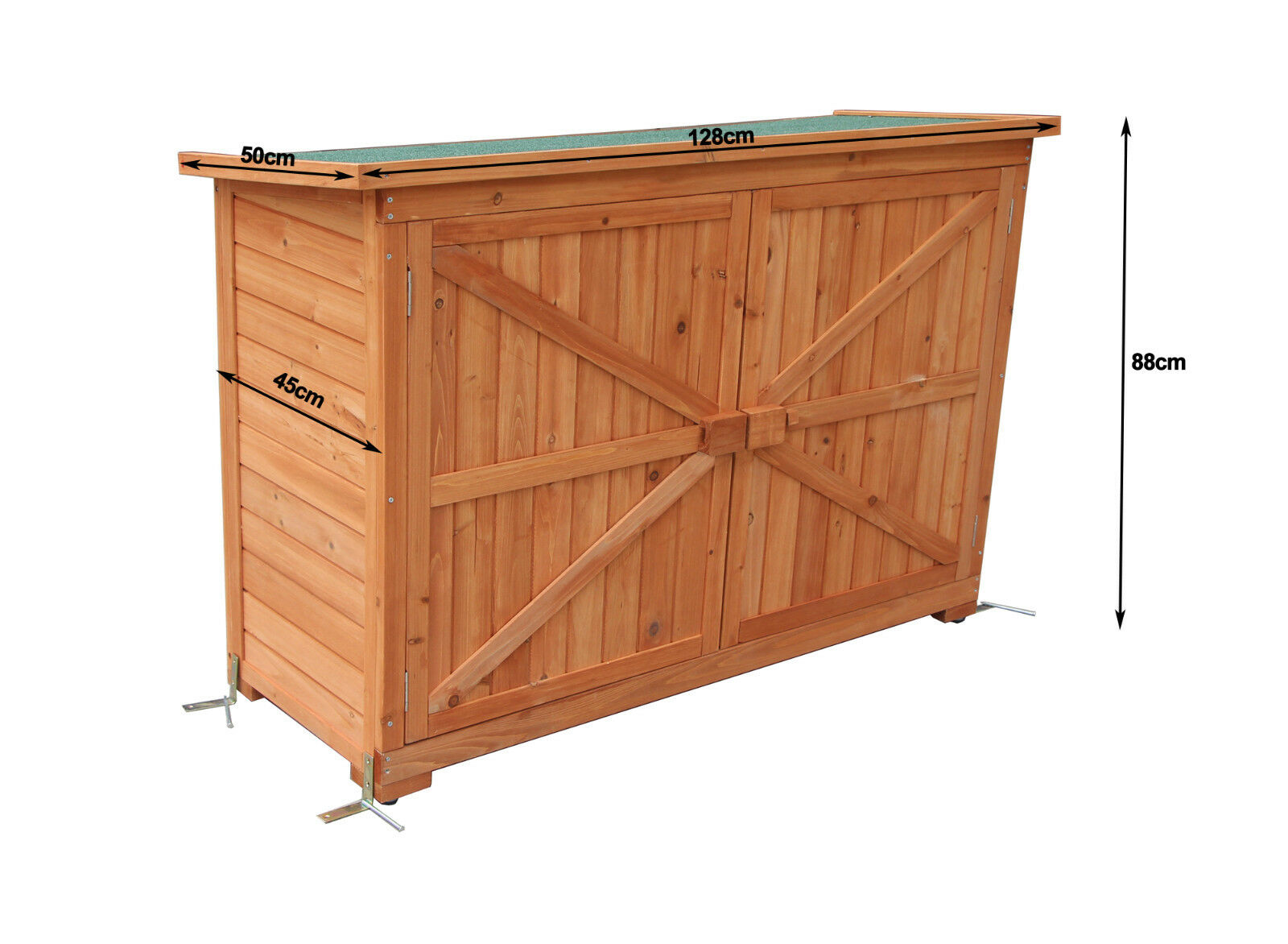MCombo Gartenschrank Outdoor-Schrank Werkzeugschrank Geräteschuppen Holz 1280