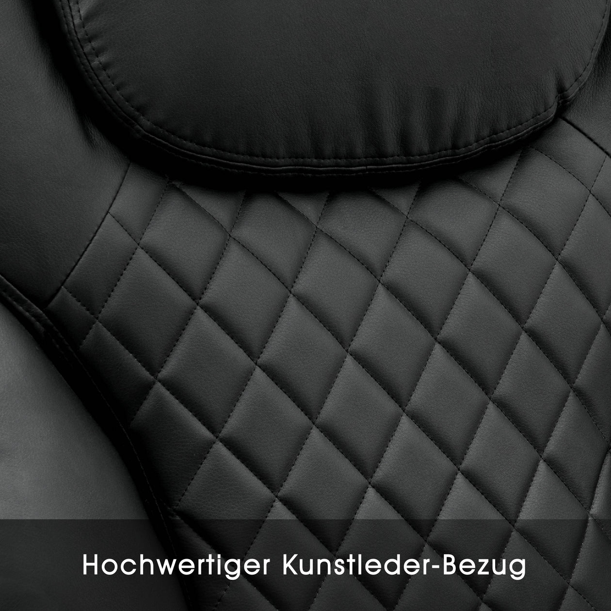 MCombo relaxation chair, TV chair, TV armchair, swivel chair with footstool, 360° rotatable, with side pocket, faux leather cover, checked 9022