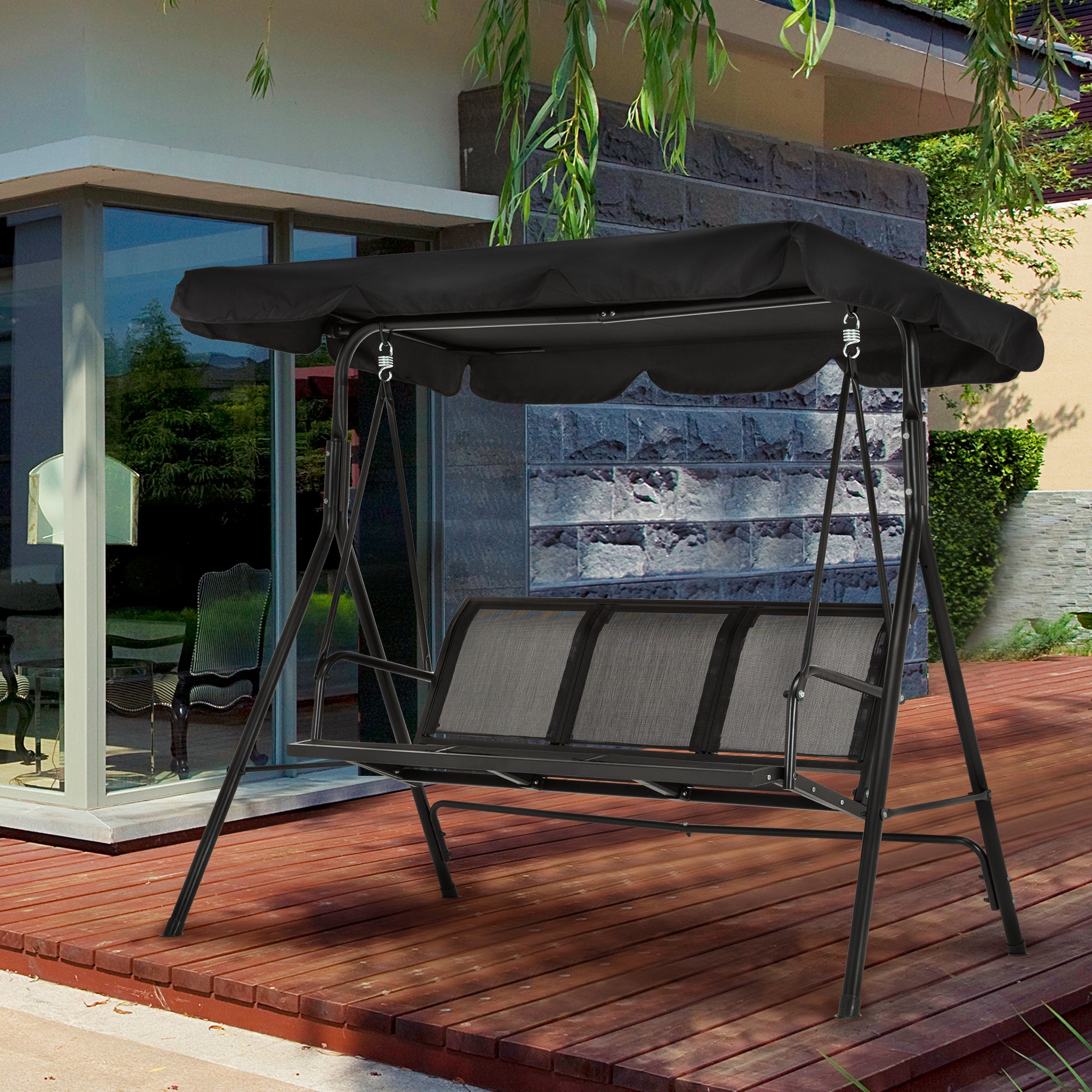 M MCombo 3-seater Hollywood swing garden swing garden lounger swing bench 8007