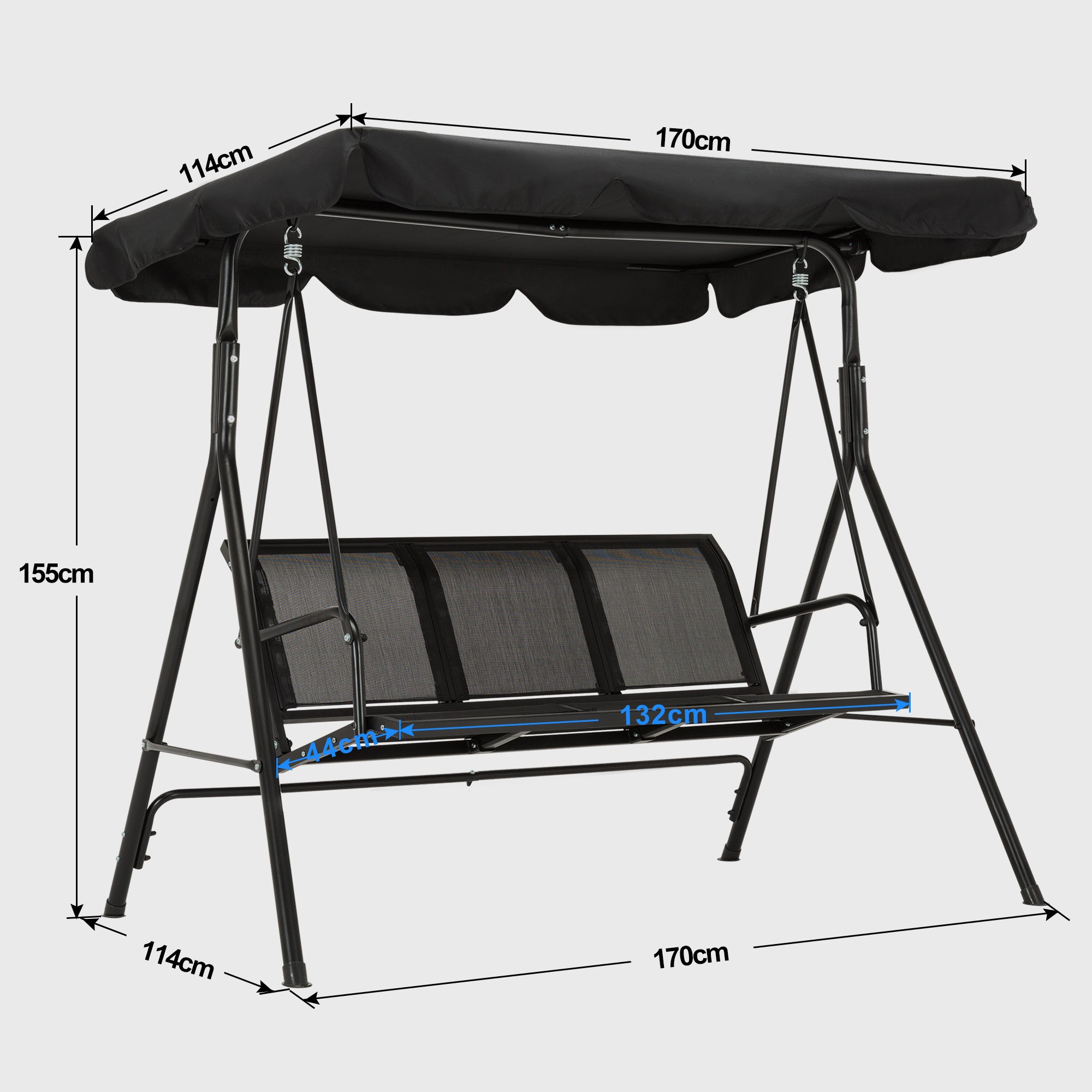 M MCombo 3-seater Hollywood swing garden swing garden lounger swing bench 8007