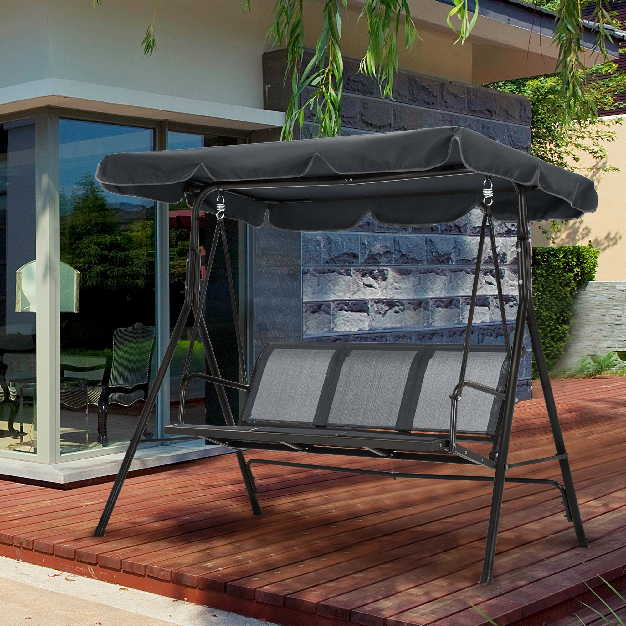 M MCombo 3-seater Hollywood swing garden swing garden lounger swing bench 8007