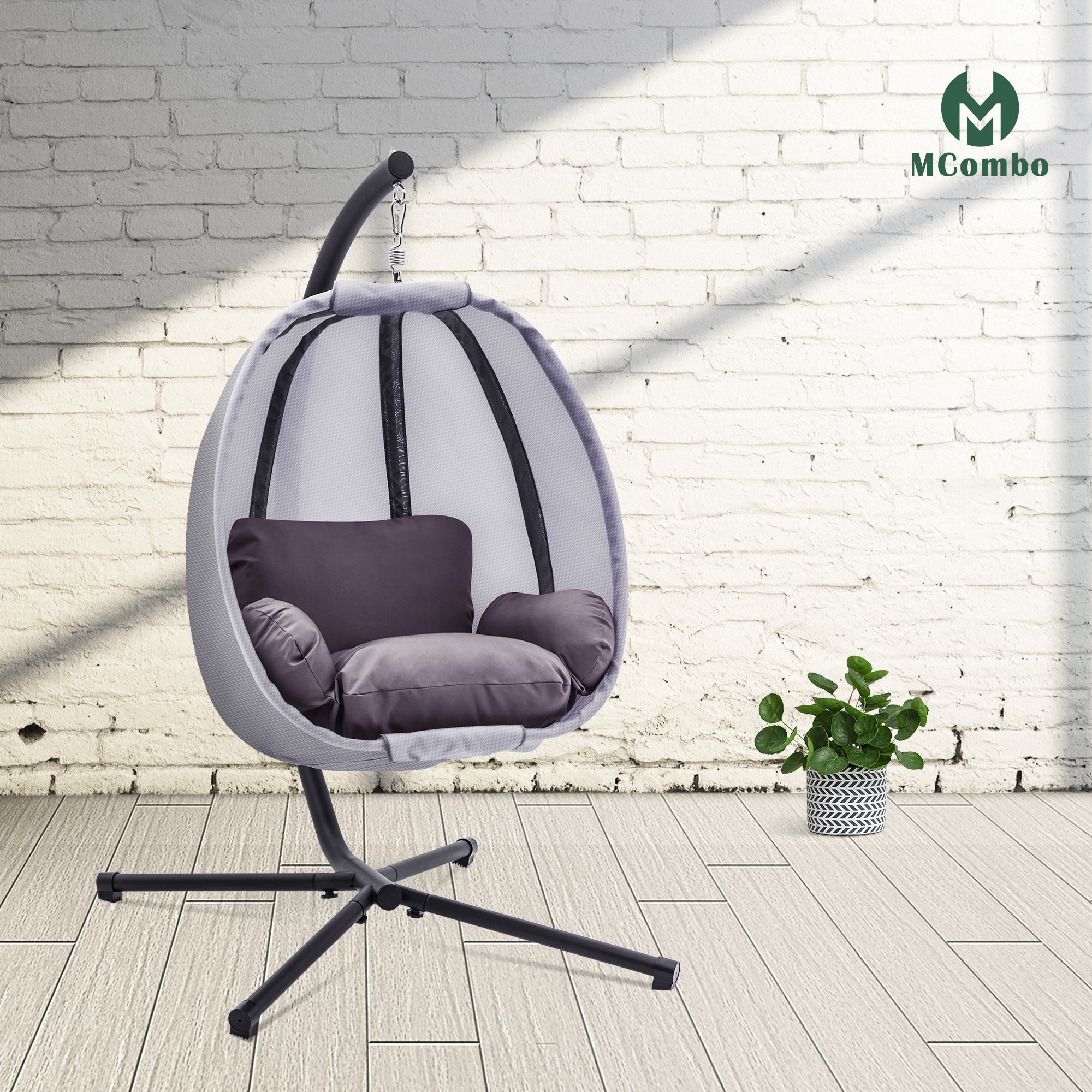MCombo hanging chair hanging chair swing basket including frame hanging basket cushion 8072