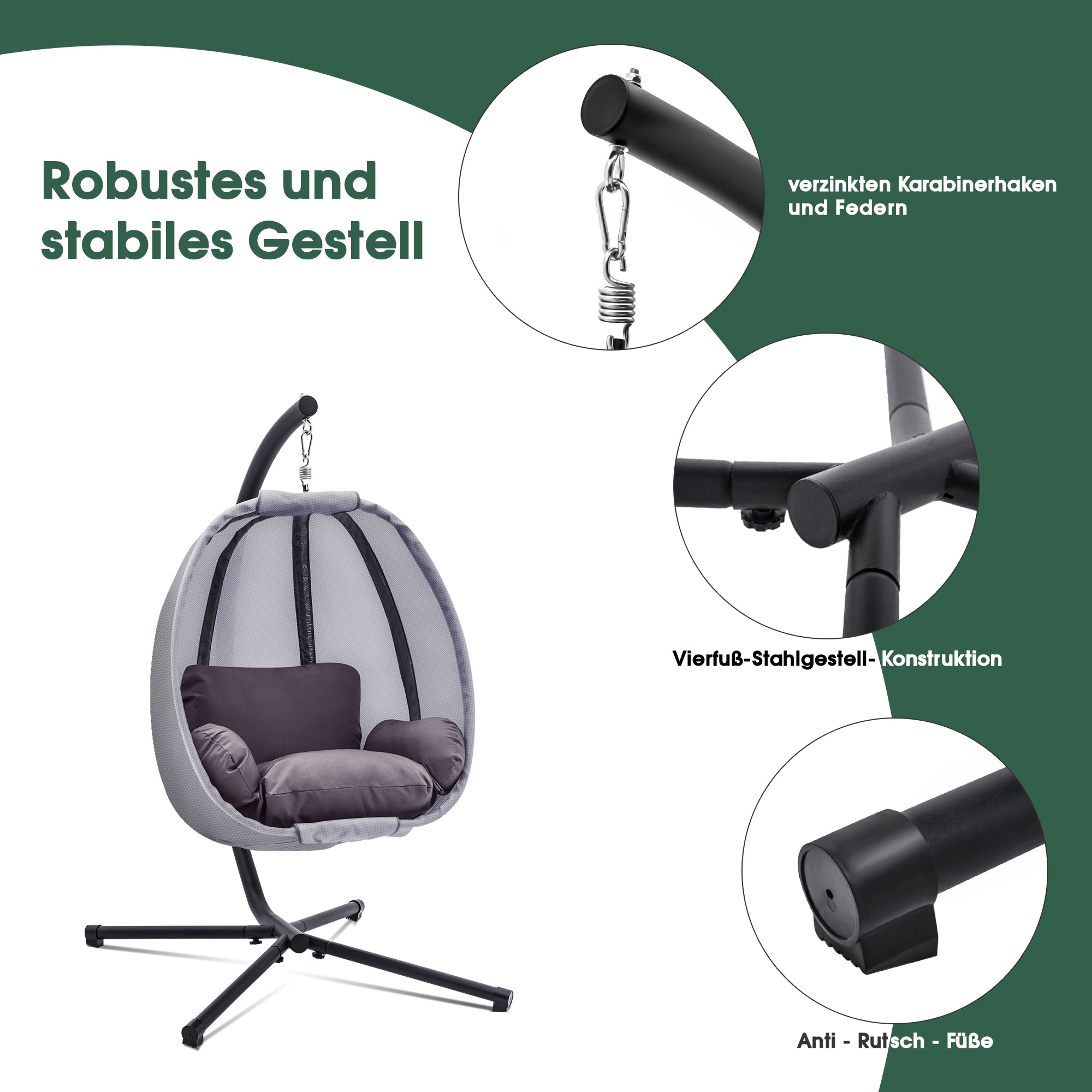 MCombo hanging chair hanging chair swing basket including frame hanging basket cushion 8072