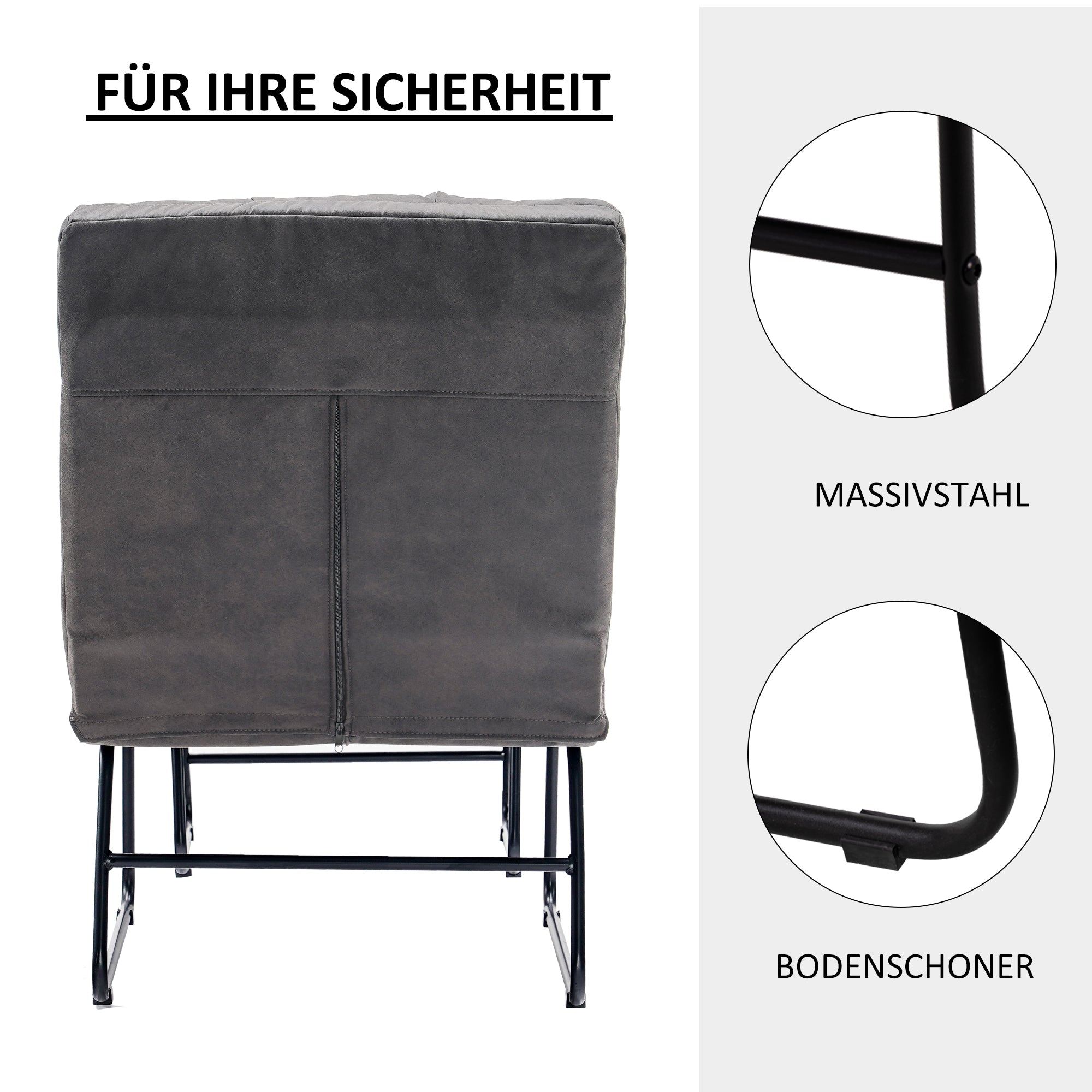 MCombo armchair with stool, relaxation armchair for living room, modern TV armchair, lounge chair, microfibre/velvet, 0016/0014