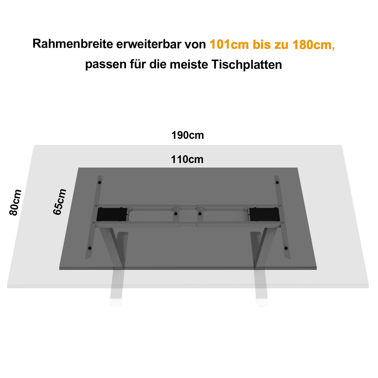 MCombo table frame electrically height-adjustable stand-sit tables 2 motors 0202W