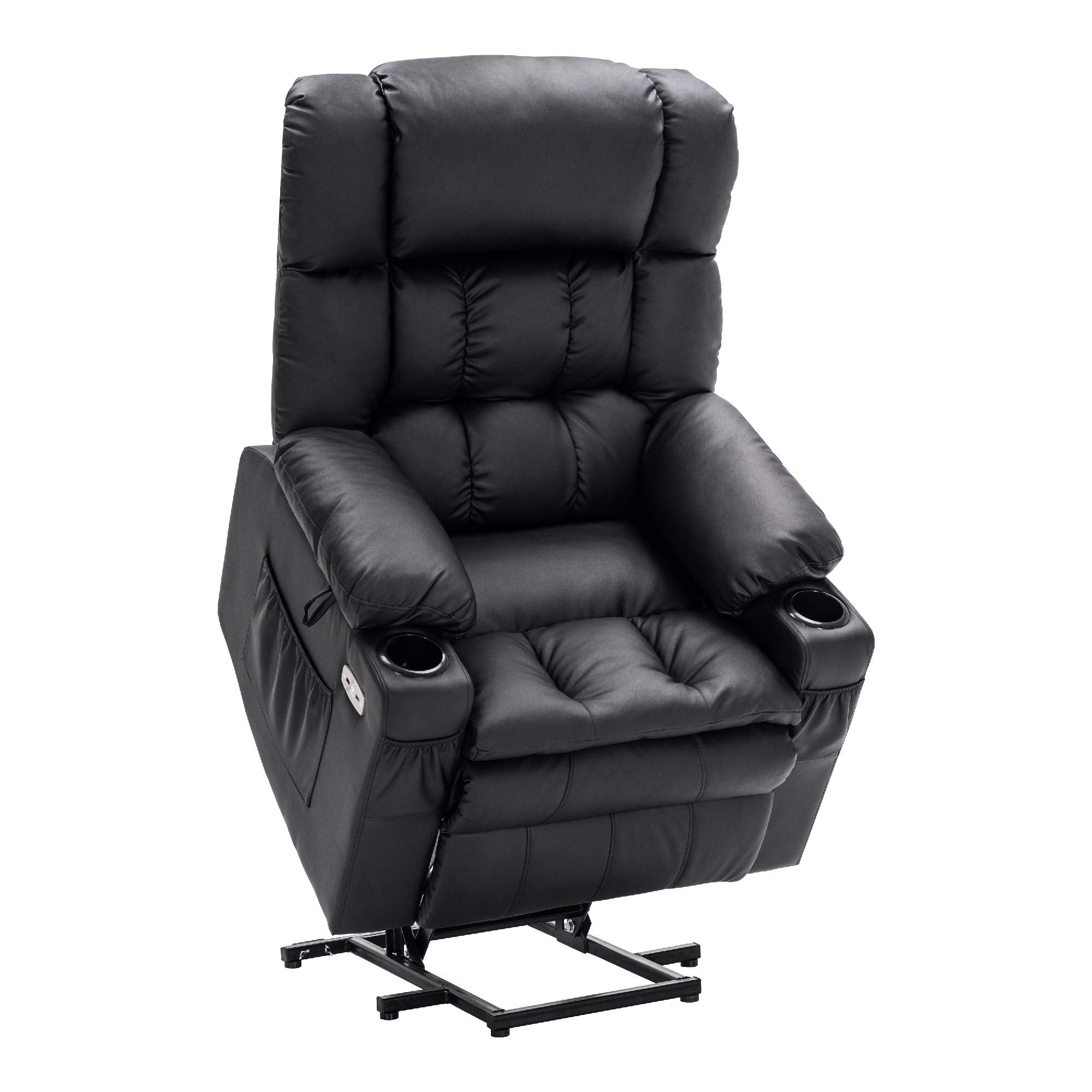 M MCombo electric stand-up relaxation chair 7546, separately adjustable with 3 motors, reclining position up to 165°, TV armchair with USB, for seniors' living room