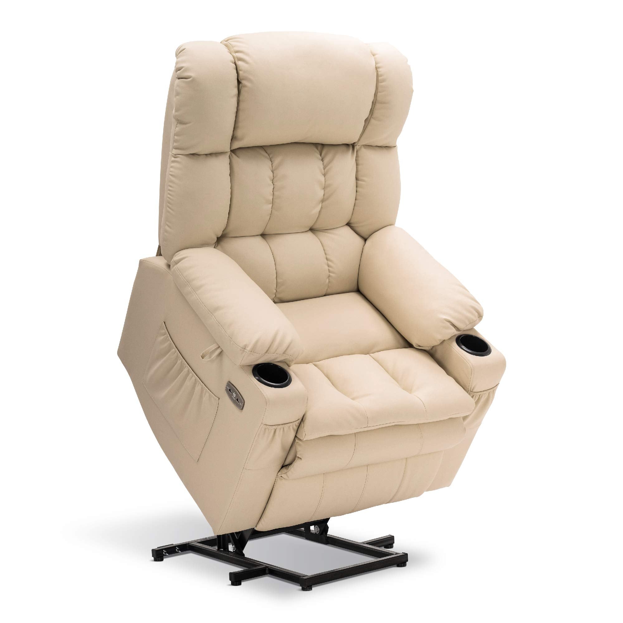 M MCombo electric stand-up relaxation chair 7546, separately adjustable with 3 motors, reclining position up to 165°, TV armchair with USB, for seniors' living room