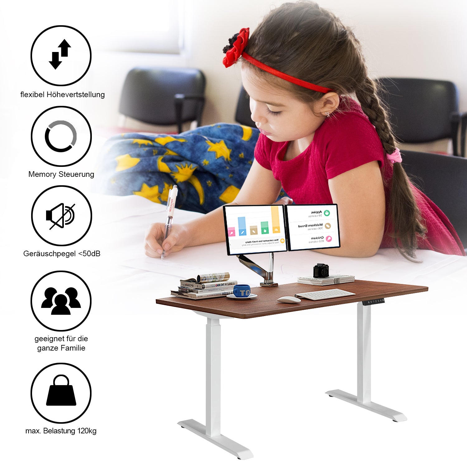MCombo table frame electrically height-adjustable stand-sit tables 2 motors 0202W