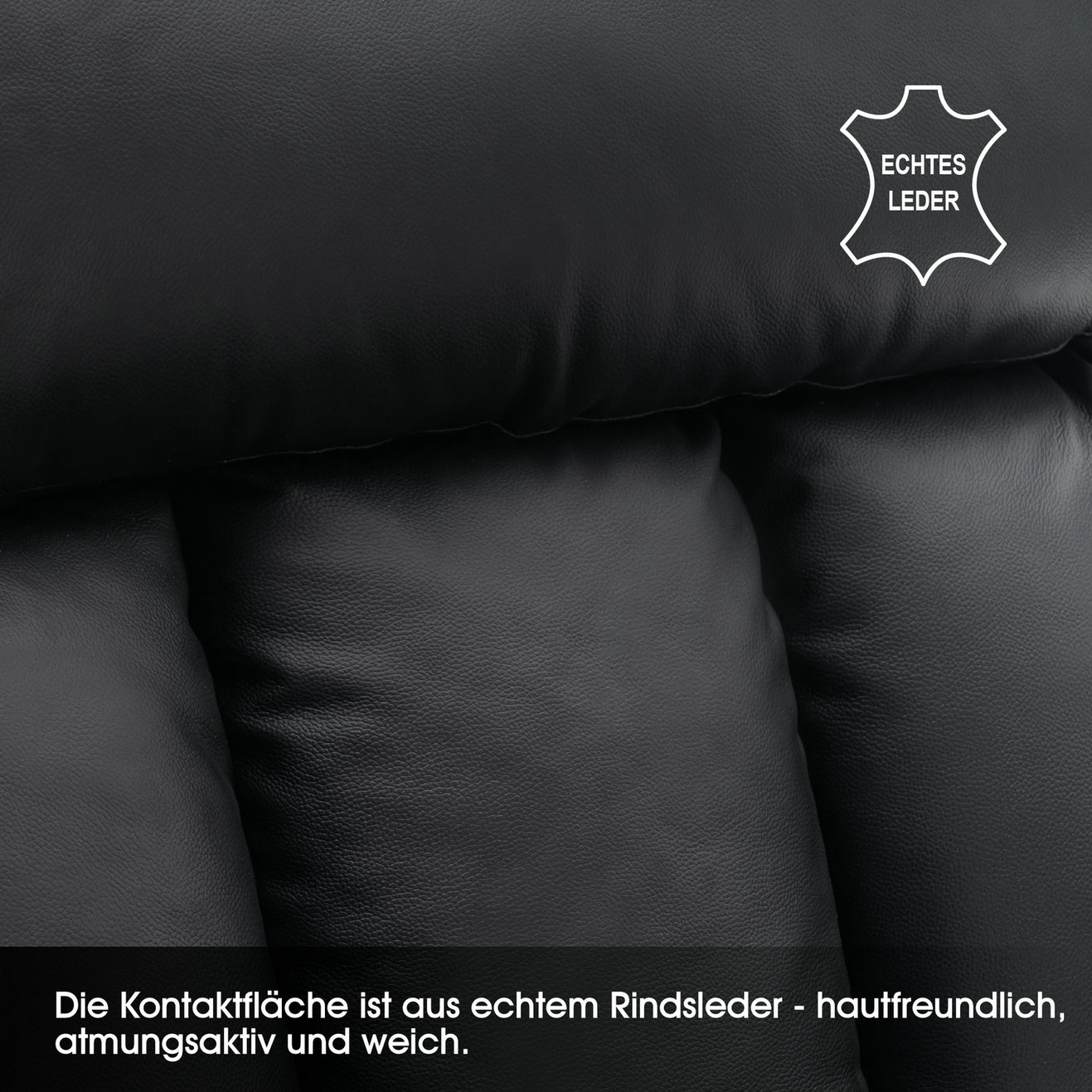 M MCombo relaxation chair with stand-up aid and reclining function 7190, TV chair electrically adjustable, for seniors living room, USB, (black faux leather / dark gray fabric)