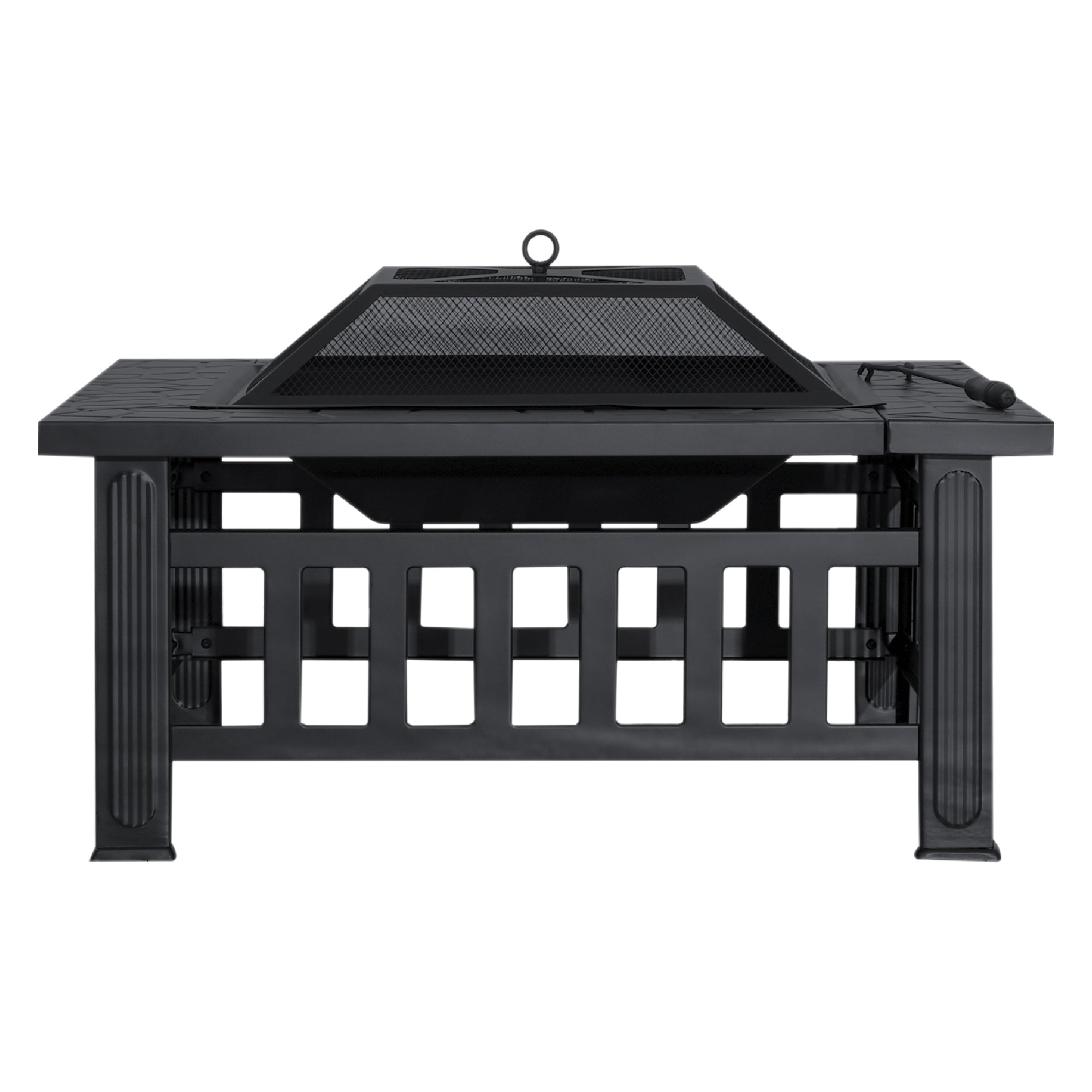 MCombo fire bowl, fire basket patio fire with grill grate, garden fire fireplace 0039BK