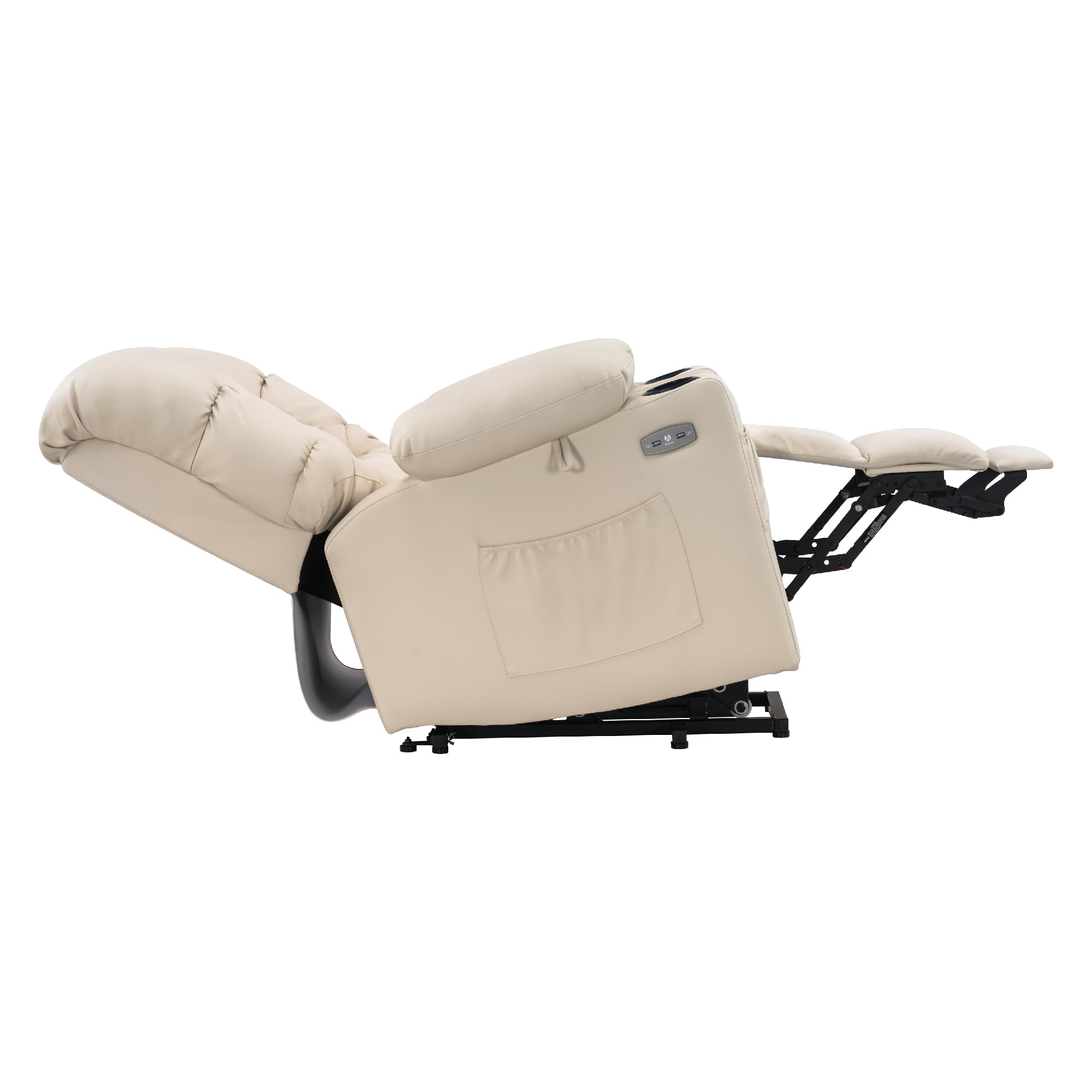 Fauteuil inclinable électrique M MCombo 7550, avec 3 moteurs réglables séparément, position inclinable jusqu'à 170°, repose-pieds allongé, USB, pour salon seniors